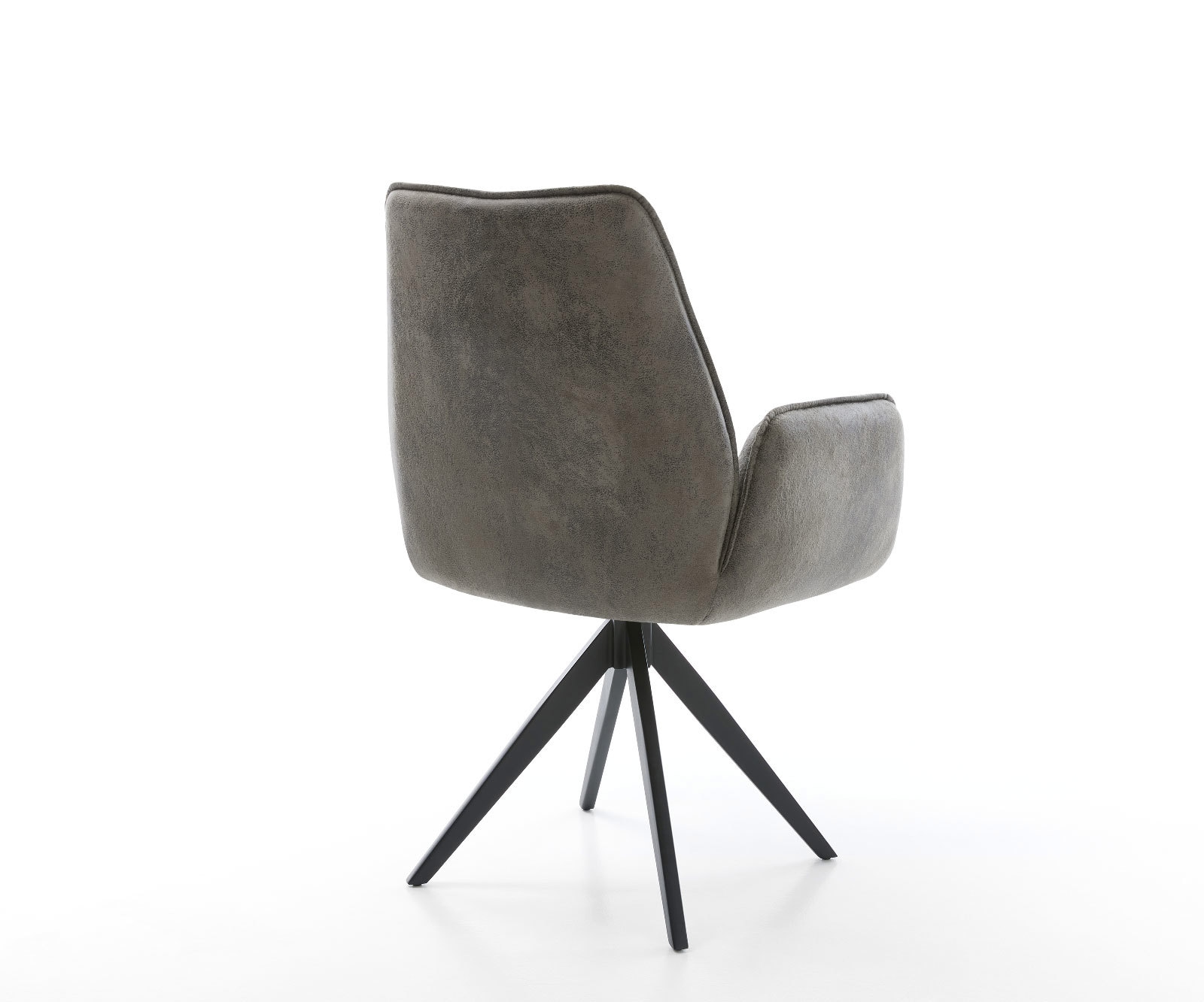 Esszimmerstuhl Zoa-Flex Mikrofaser Grau Antik Kreuzgestell kantig Schwarz Taschenfederkern 4 Esszimmerstuhl Zoa-Flex Mikrofaser Grau Antik Kreuzgestell kantig Schwarz Taschenfederkern 4