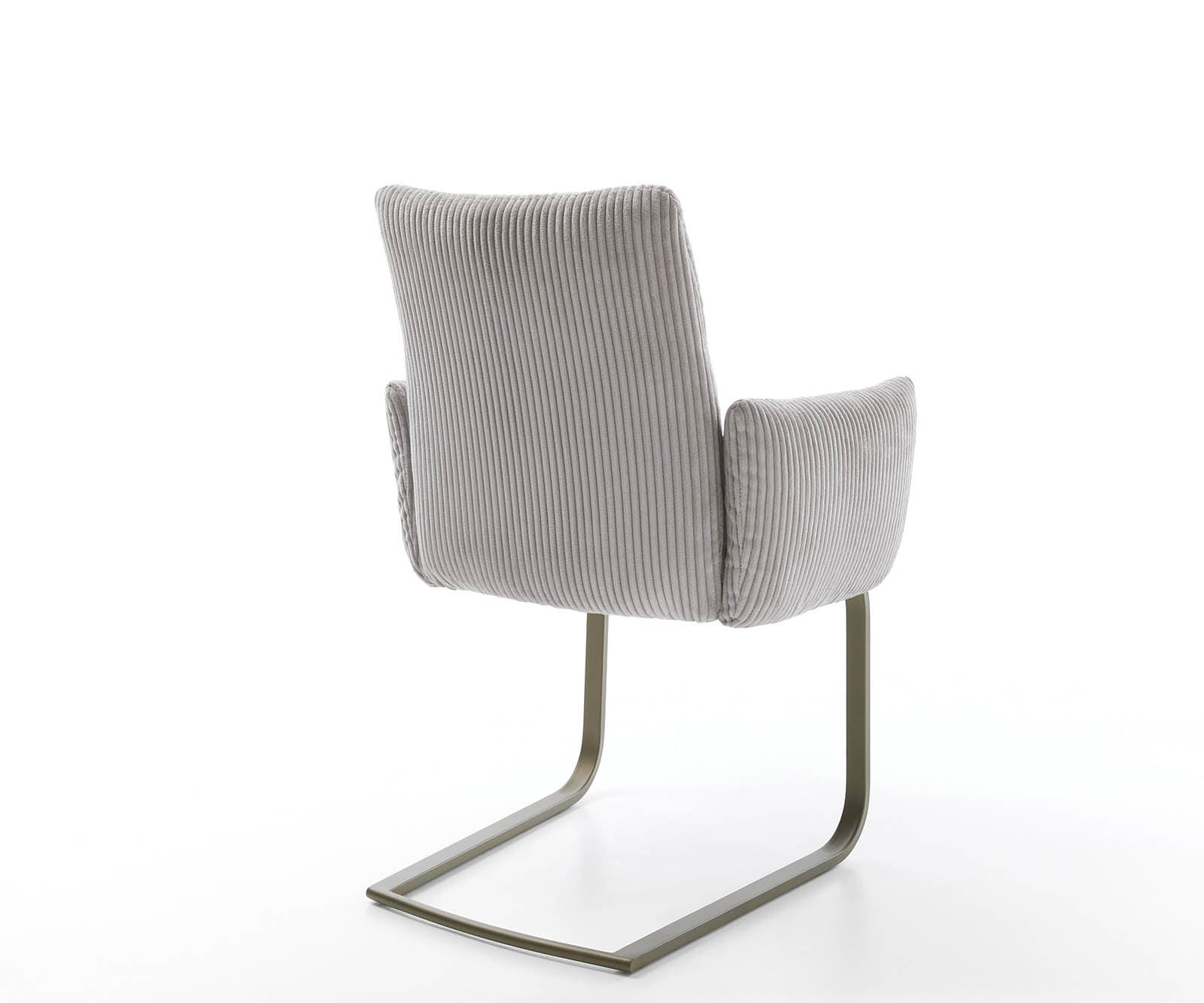 Freischwinger Jova-Flex mit Armlehnen Cord Silbergrau Freischwinger flach Effektfinish Titan Taschenfederkern 4 Freischwinger Jova-Flex mit Armlehnen Cord Silbergrau Freischwinger flach Effektfinish Titan Taschenfederkern 4