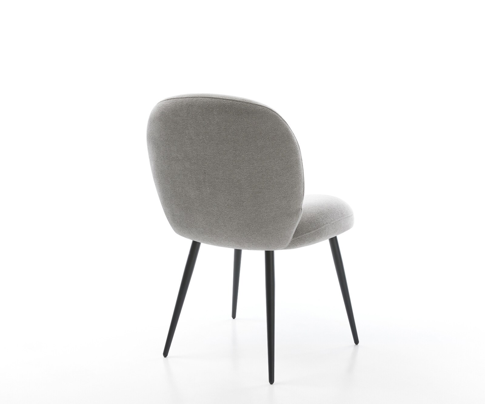 Esszimmerstuhl Nube-Flex Strukturstoff Soft Grau 4-Fuß konisch Schwarz Taschenfederkern 4