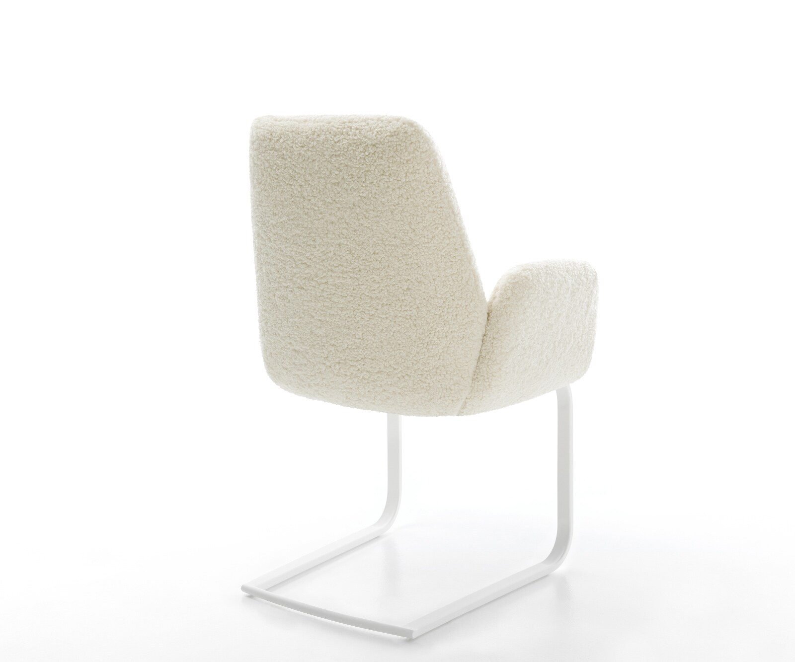 Freischwinger Zoa-Flex Teddystoff Beige Freischwinger flach Weiß Taschenfederkern 3