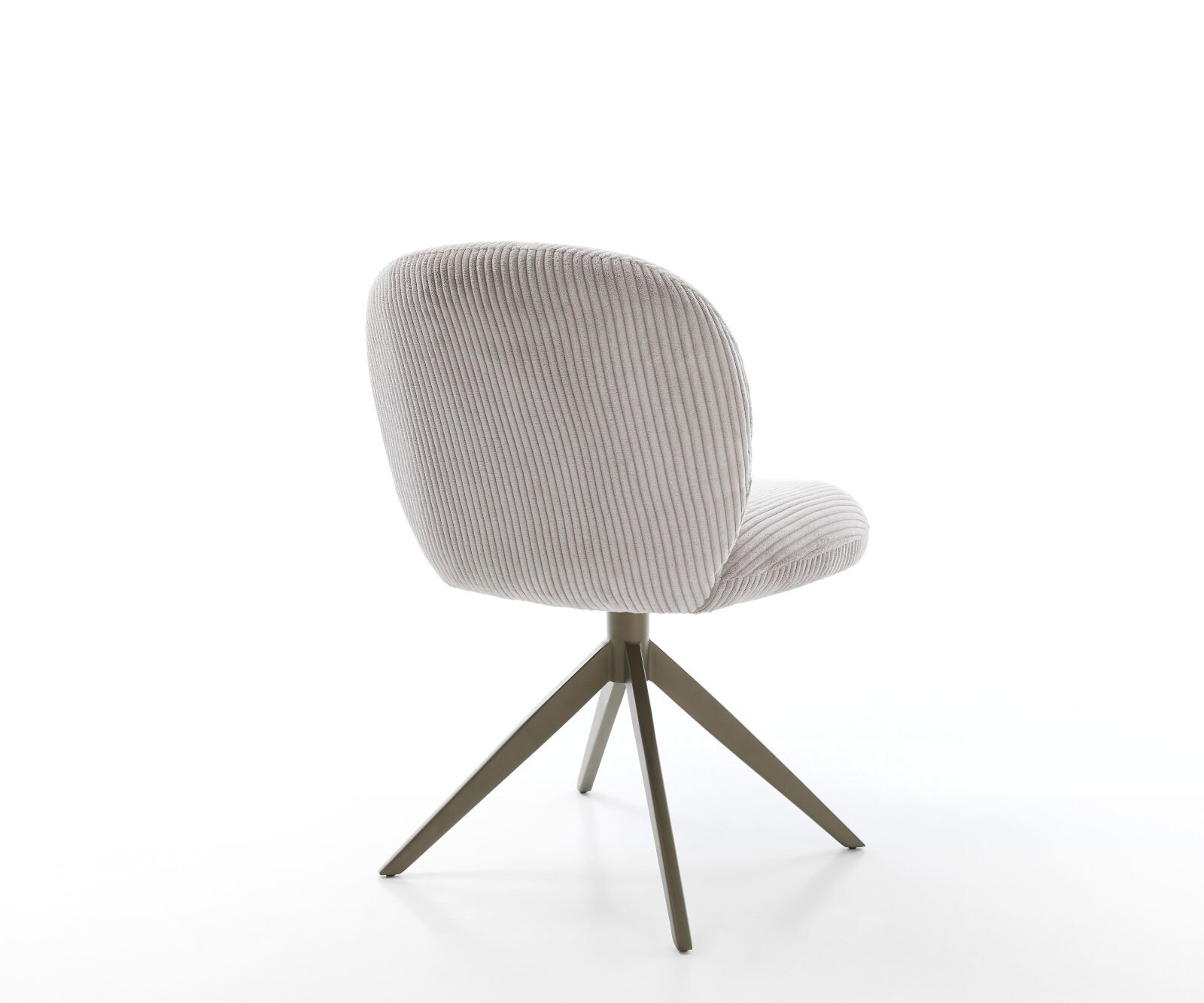 Drehstuhl Nube-Flex Cord Silbergrau Kreuzgestell breit Effektfinish Titan 360° drehbar Wippfunktion Taschenfederkern 4