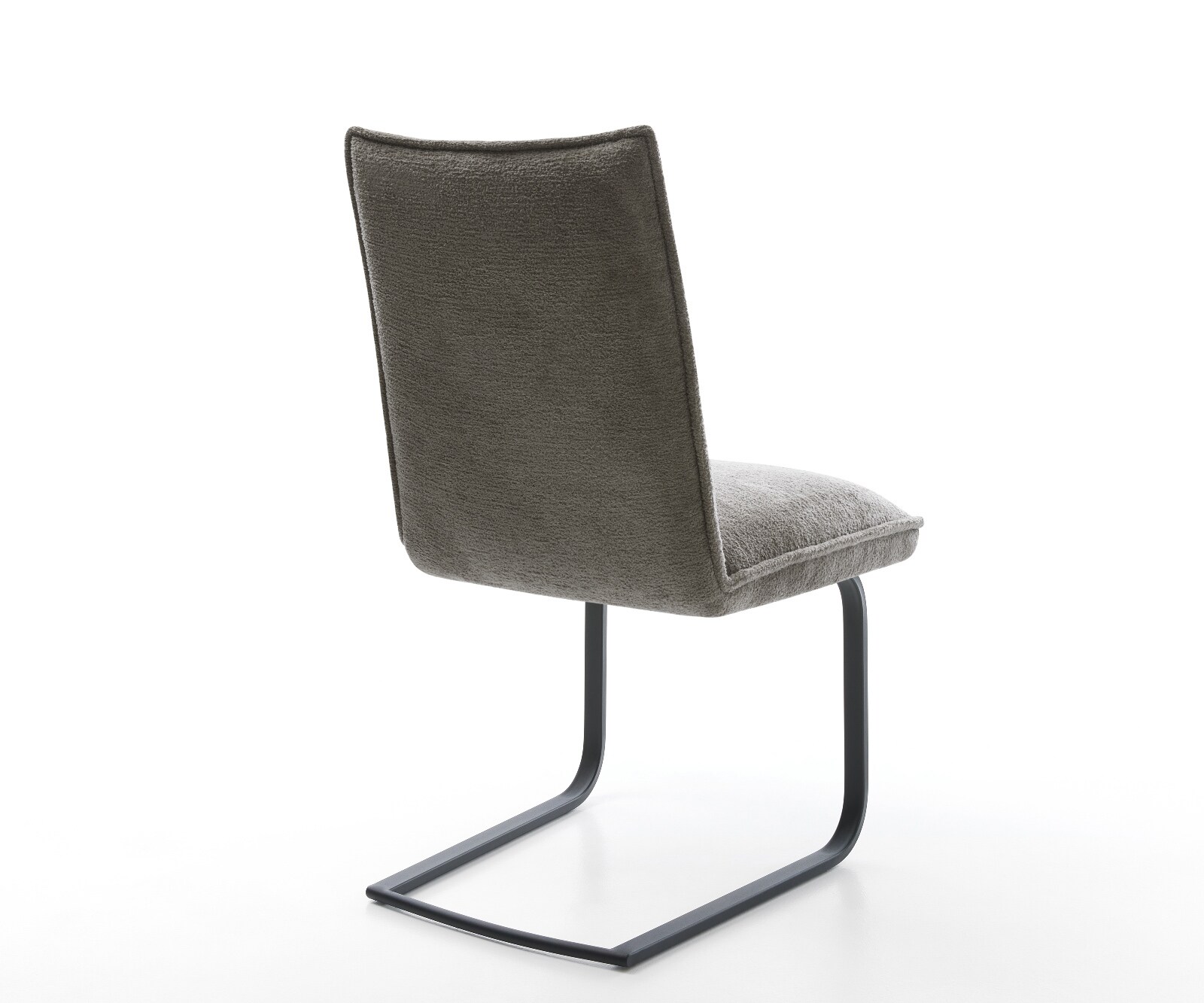 Cantilever Lelio-Flex bouclé doux couleur boue pied cantilever plat noir resorts ensachés 5