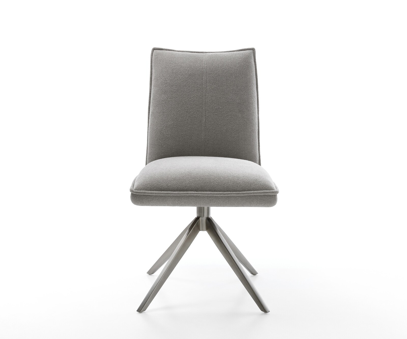 Drehstuhl Lelio-Flex Strukturstoff Soft Grau Kreuzgestell breit Graphit 360° drehbar Wippfunktion Taschenfederkern 2