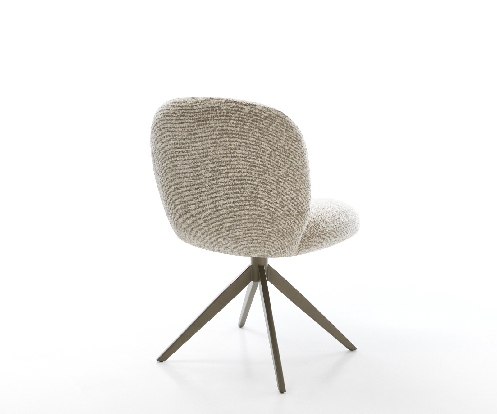 Drehstuhl Nube-Flex Webstoff Soft Beige Kreuzgestell breit Effektfinish Titan 360° drehbar Wippfunktion Taschenfederkern 4