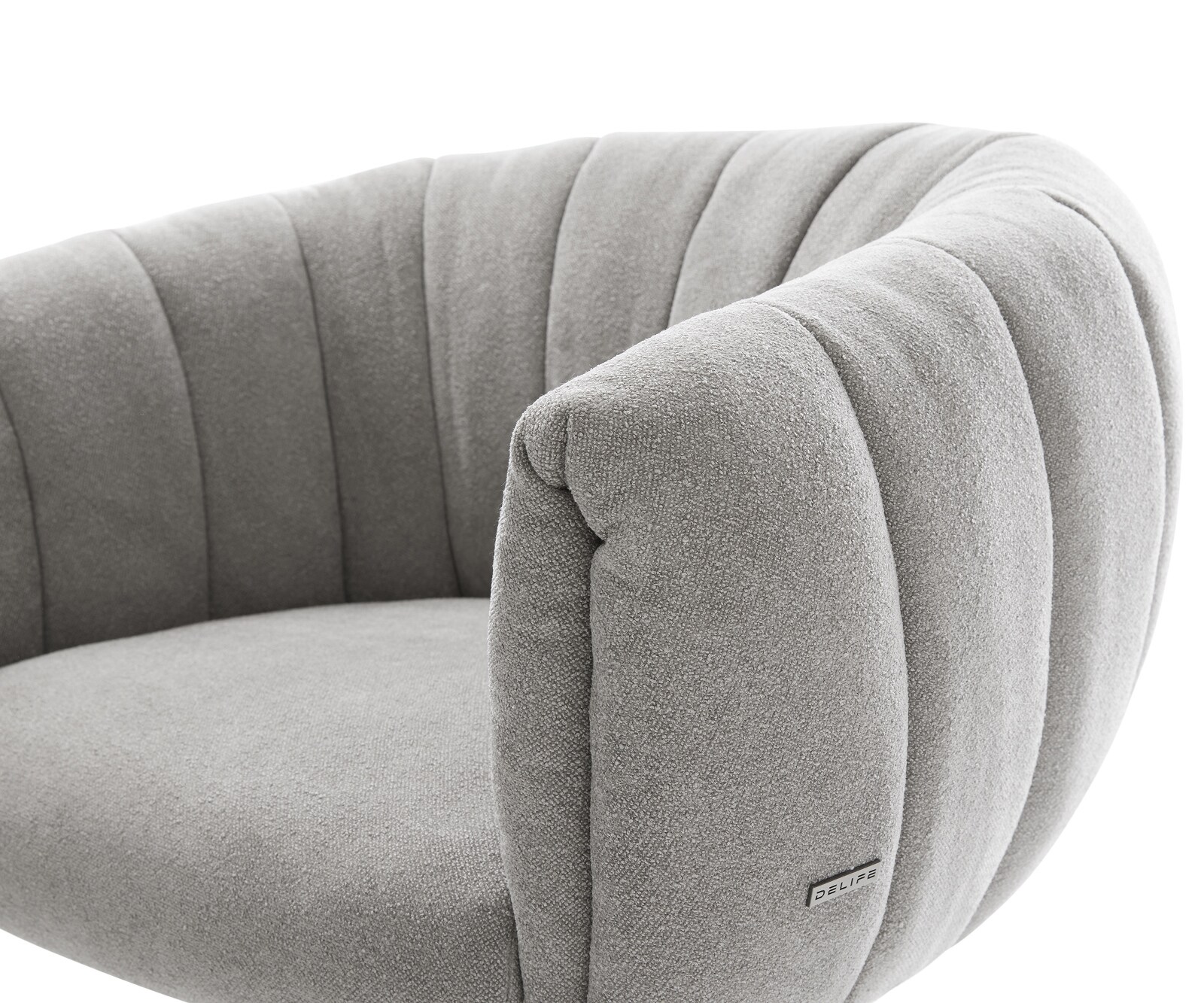 Cantilever Jada-Flex tissu structuré doux gris pied cantilever plat aspect titane ressorts ensachés 4