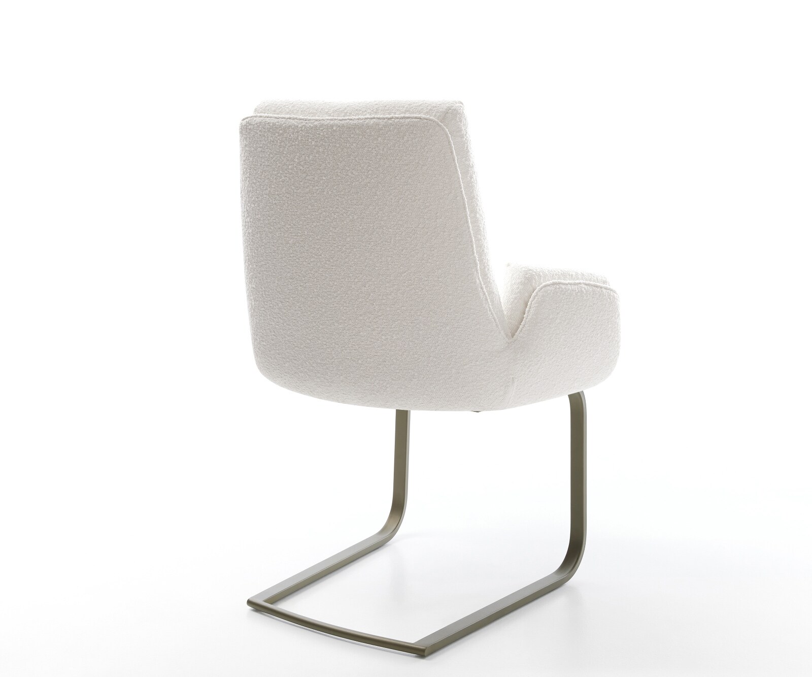 Freischwinger Clea-Flex Bouclé Creme-Weiß Freischwinger flach Effektfinish Titan 4