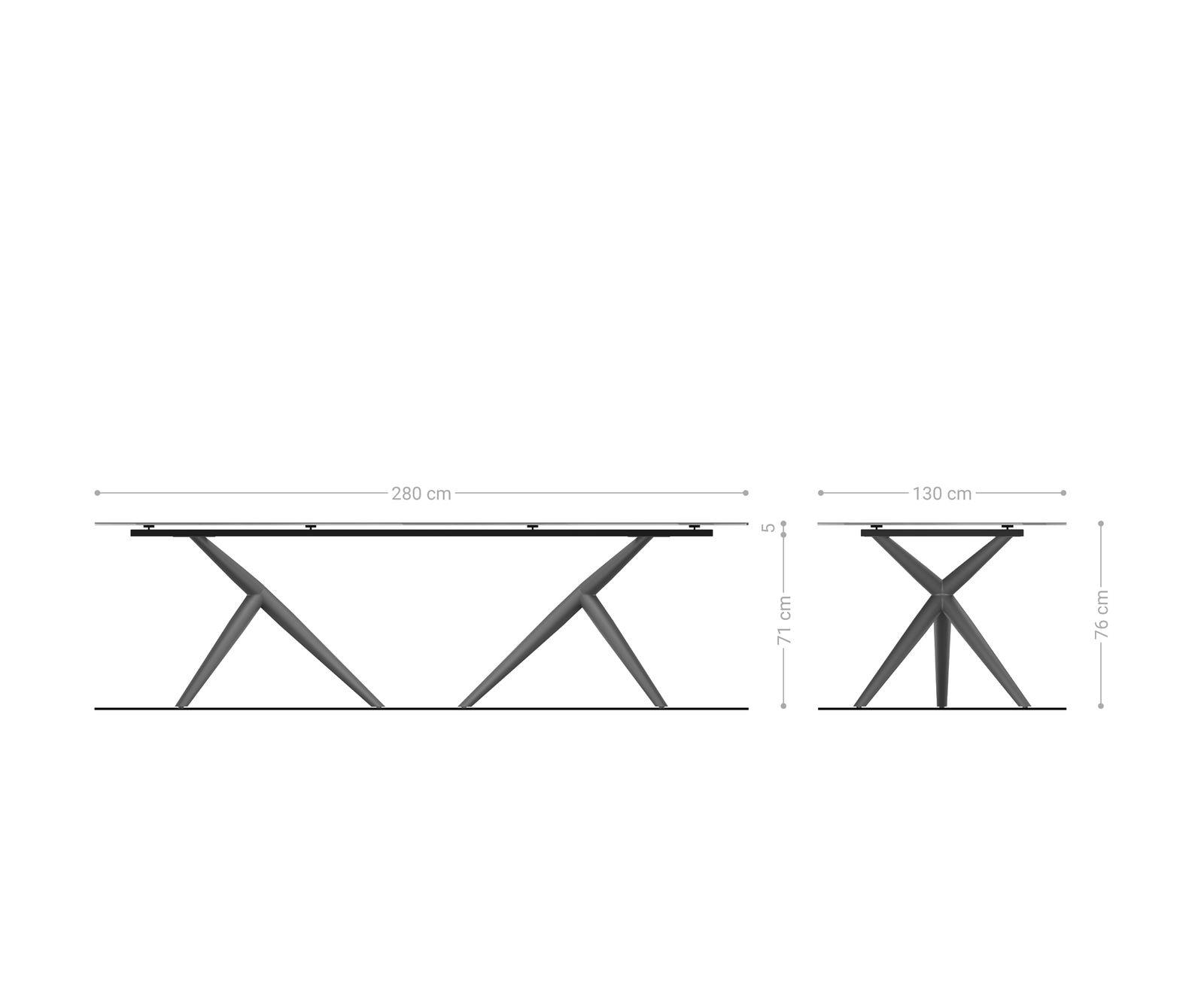 Esstisch Edge Oval 280x130 Keramik Minas Melange Weiß-Beige Estelar rund Metall Schwarz 5 Esstisch Edge Oval 280x130 Keramik Minas Melange Weiß-Beige Estelar rund Metall Schwarz 5