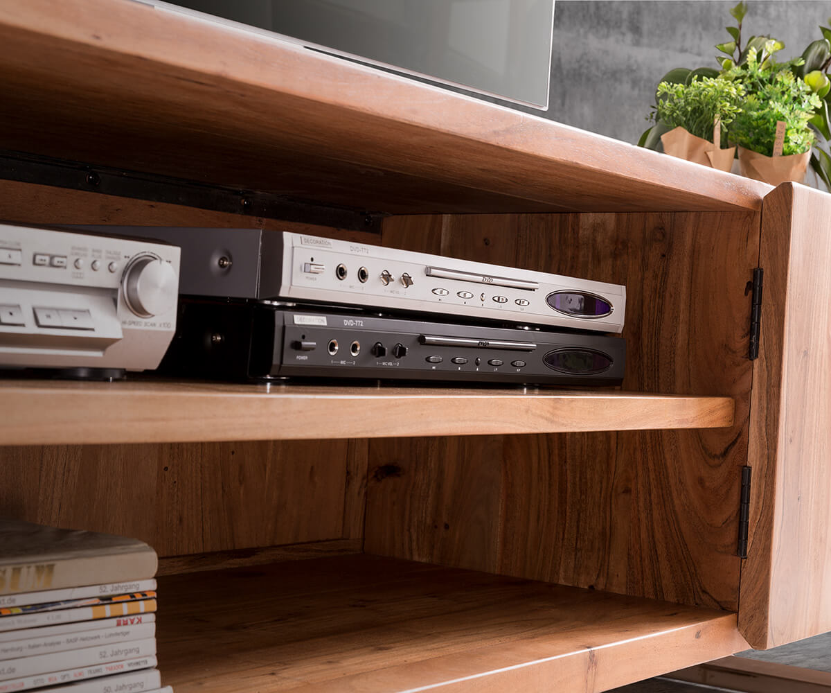 Lowboard Live-Edge 300 cm Akazie Natur 4 Türen 2 Fächer 3 Lowboard Live-Edge 300 cm Akazie Natur 4 Türen 2 Fächer 3