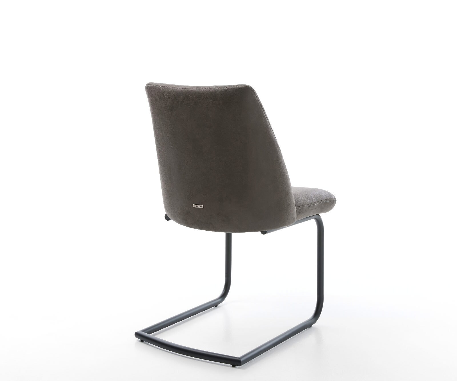 Cantilever Elso-Flex microvelours anthracite vintage pied cantilever rond noir ressorts ensachés 4