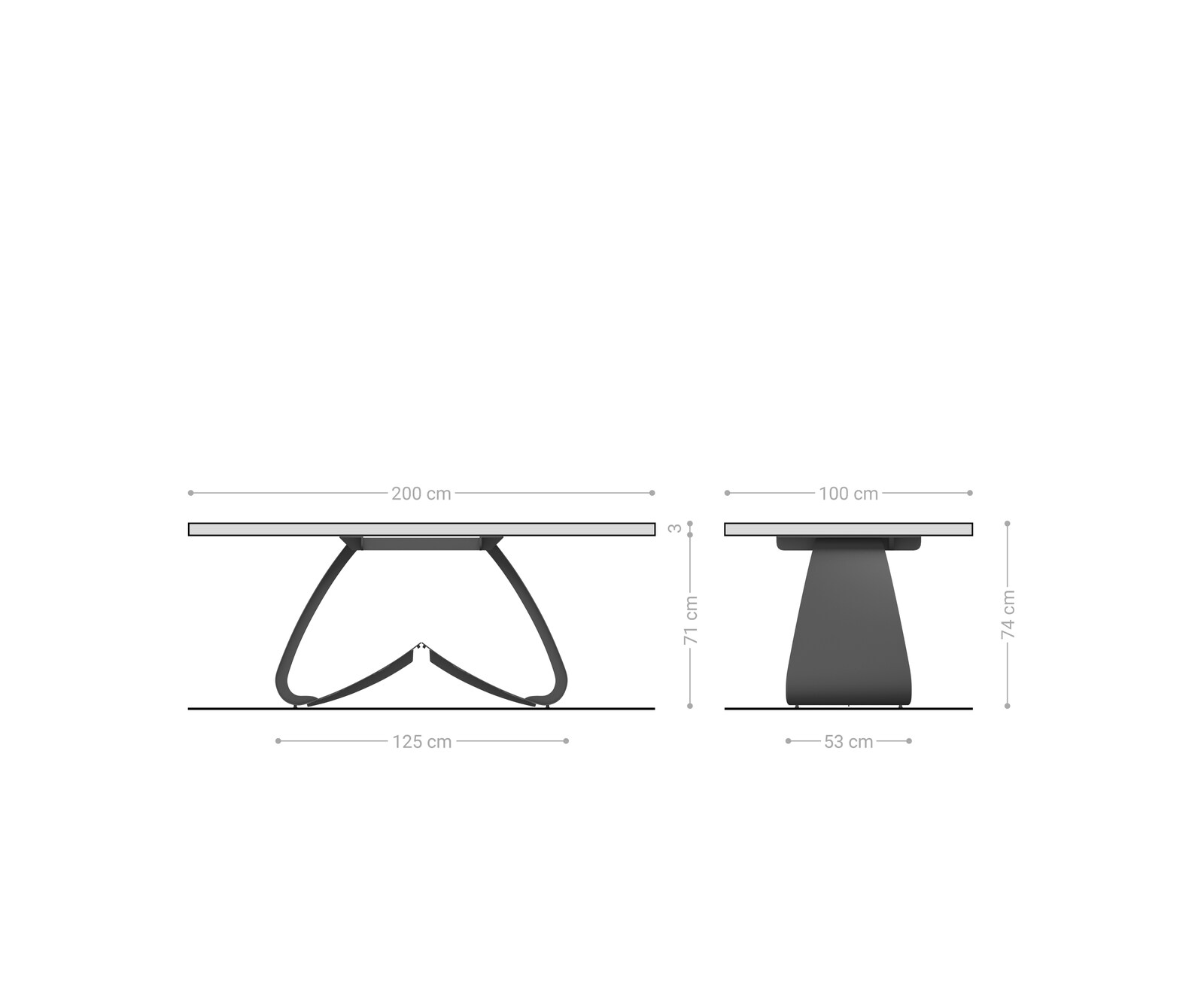 Table à manger Edge 200x100 Acacia Marron Cadre en W Métal finition à effet Titane Live-Edge 6