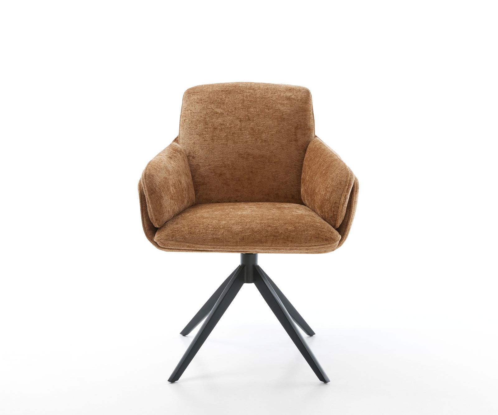 Drehstuhl Luan-Flex mit Armlehnen Chenille Rost Kreuzgestell breit Schwarz 360° drehbar Wippfunktion 1 Drehstuhl Luan-Flex mit Armlehnen Chenille Rost Kreuzgestell breit Schwarz 360° drehbar Wippfunktion 1