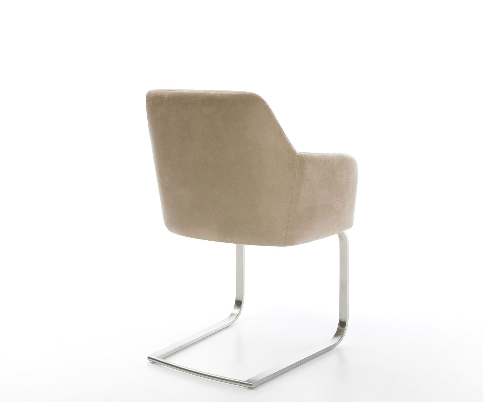 Freischwinger Greg-Flex Mikrofaser Beige Vintage Freischwinger flach Edelstahl Taschenfederkern 4 Freischwinger Greg-Flex Mikrofaser Beige Vintage Freischwinger flach Edelstahl Taschenfederkern 4