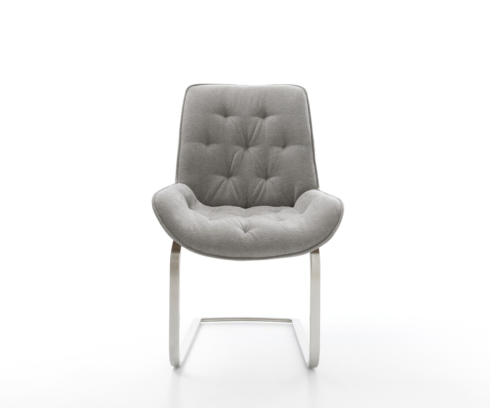 Freischwinger Taimi-Flex Strukturstoff Soft Grau Freischwinger flach Edelstahl 2