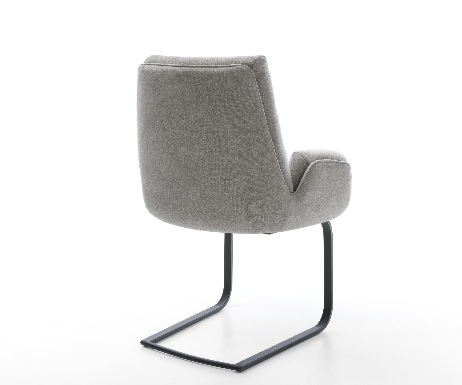 Cantilever Clea-Flex tissu structuré doux gris pied cantilever plat noir 4