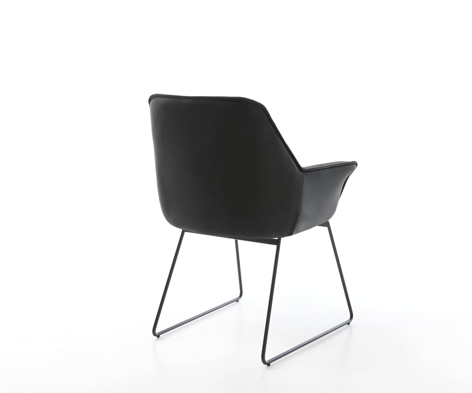 Esszimmerstuhl Kaira-Flex Echt-Leder Schwarz Kufengestell Schwarz 4 Esszimmerstuhl Kaira-Flex Echt-Leder Schwarz Kufengestell Schwarz 4