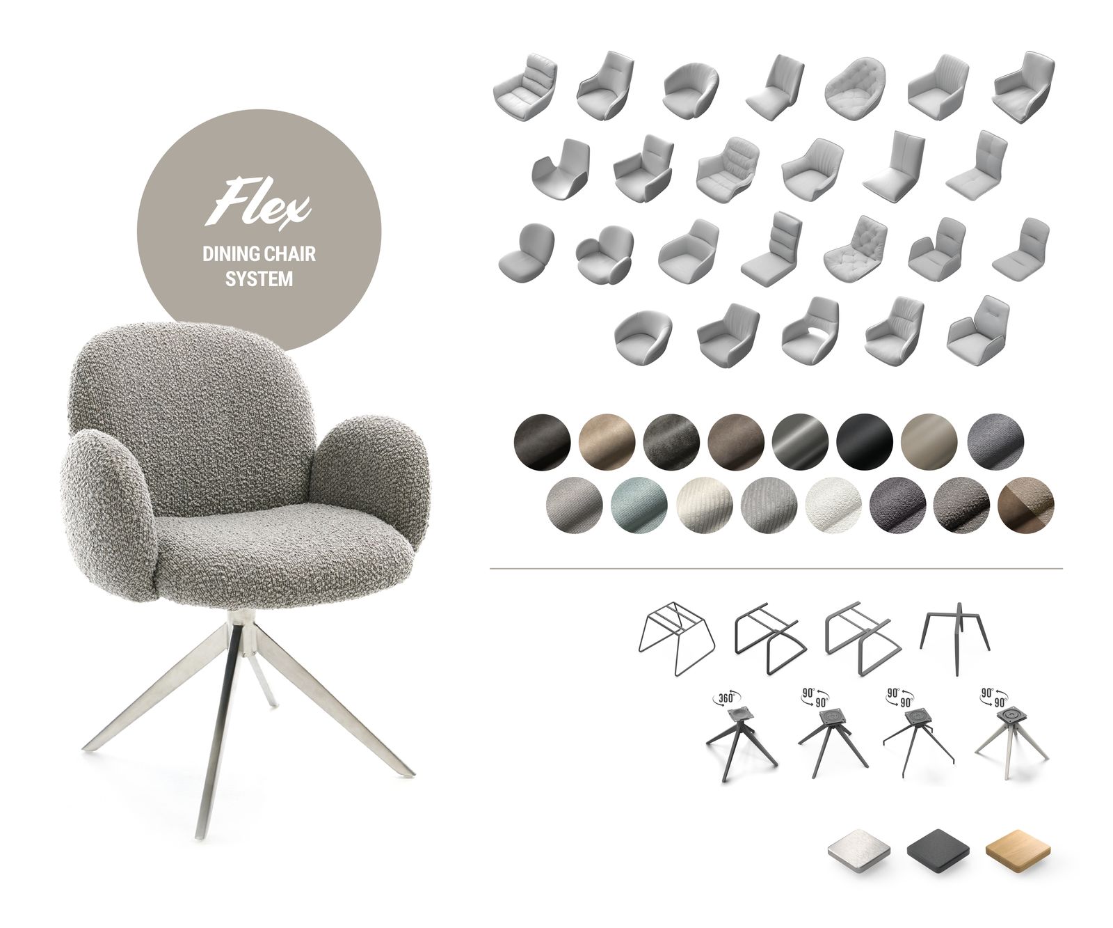 Poignée de chaise Flex-Wide métal noir 3