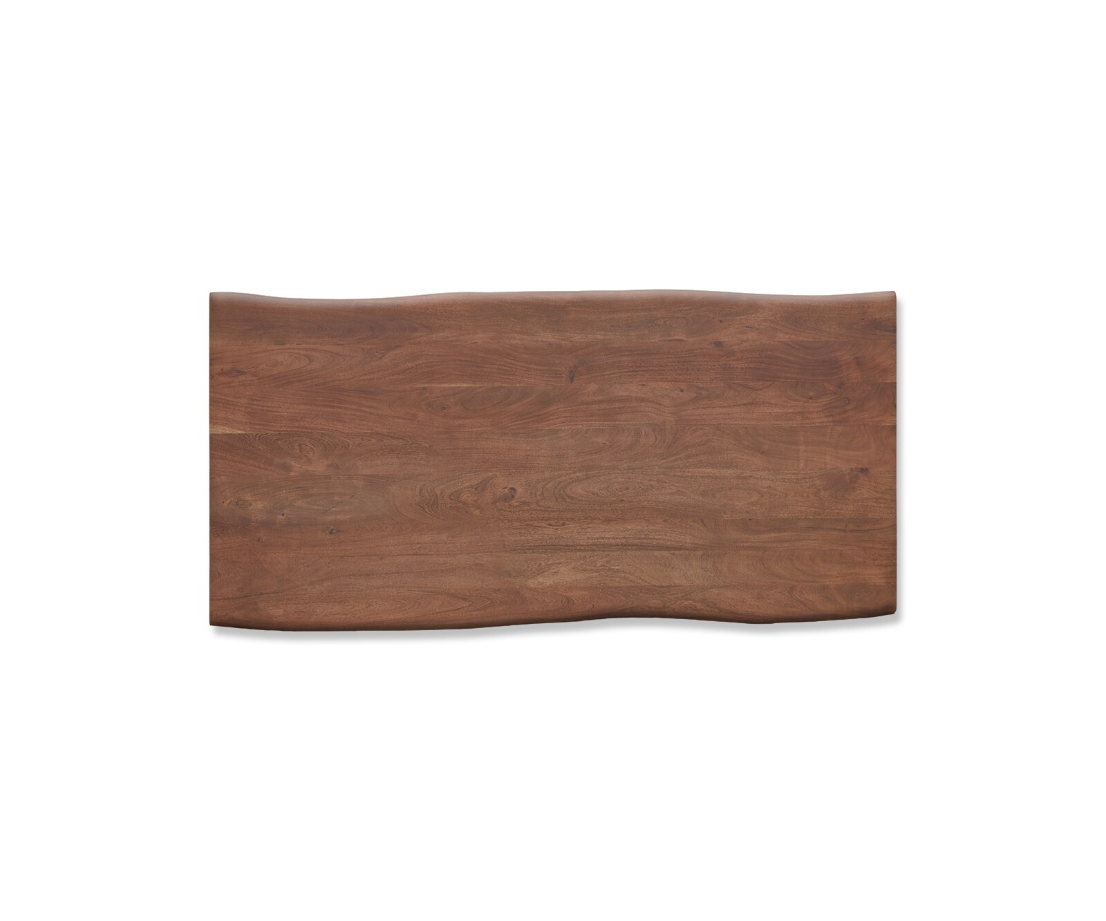 Esstisch Edge 200x100 XL Akazie Braun Edelstahl Schräg Live-Edge 3