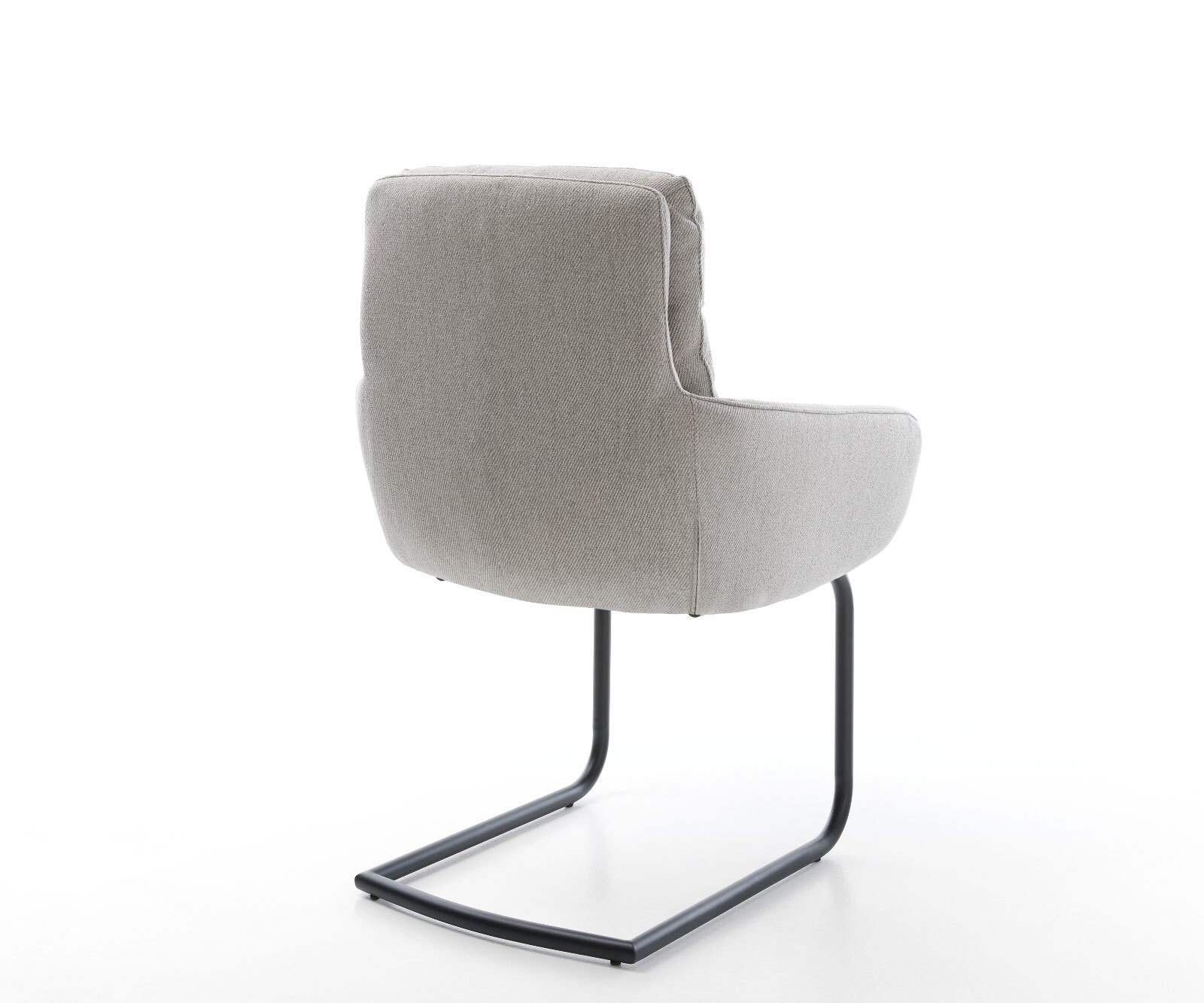 Freischwinger Abelia-Flex mit Armlehnen Stripes Hellgrau Freischwinger rund Schwarz 5