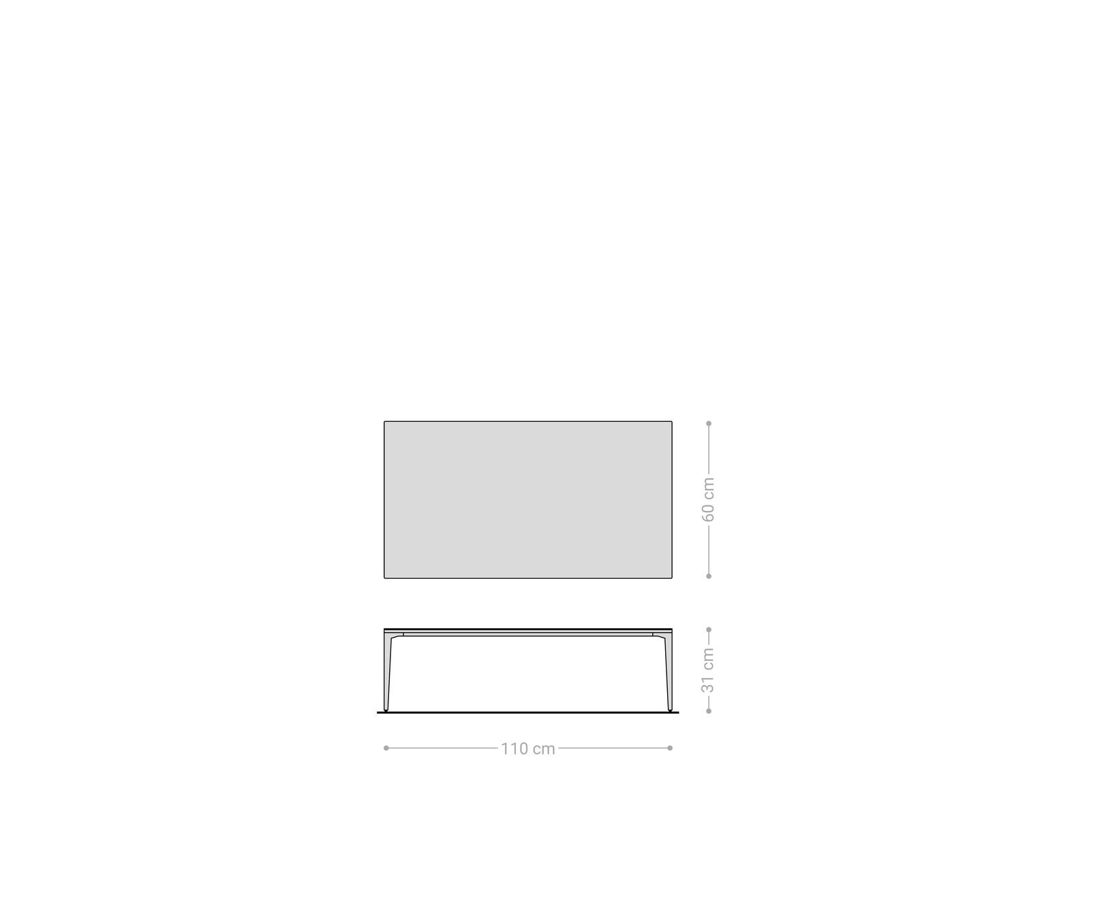 Couchtisch Levente 110x60 cm Keramik Laminam® Nero Greco Anthrazit Gestell Metall Schwarz 8