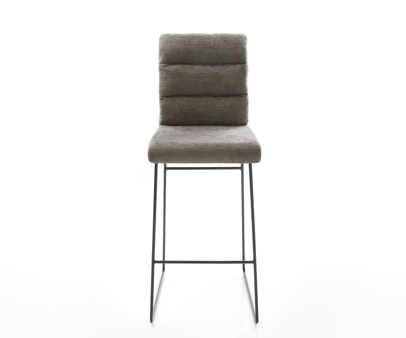 Chaise-de-bar Pela-Flex Bouclé doux Boue Pied trapèze noir Noir 2