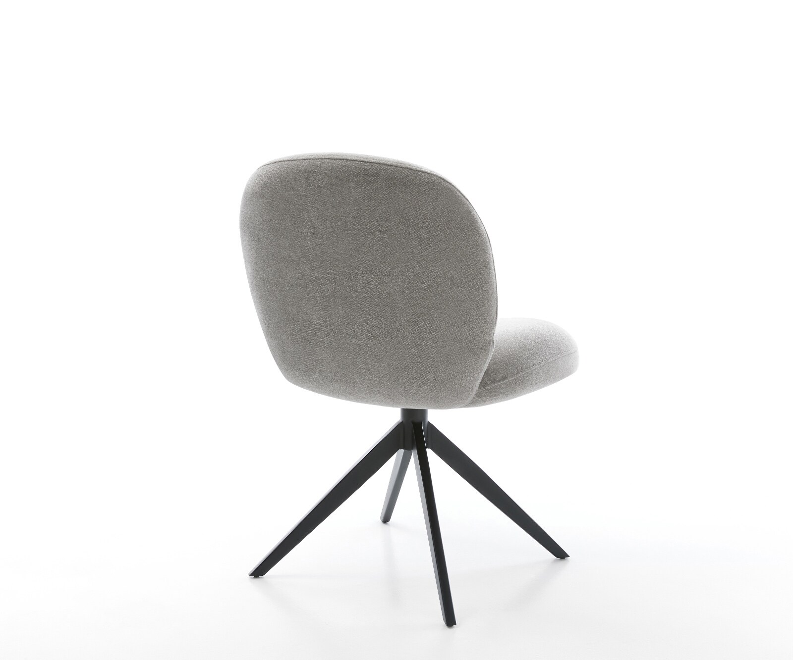 Drehstuhl Nube-Flex Strukturstoff Soft Grau Kreuzgestell breit Schwarz 360° drehbar Wippfunktion Taschenfederkern 4