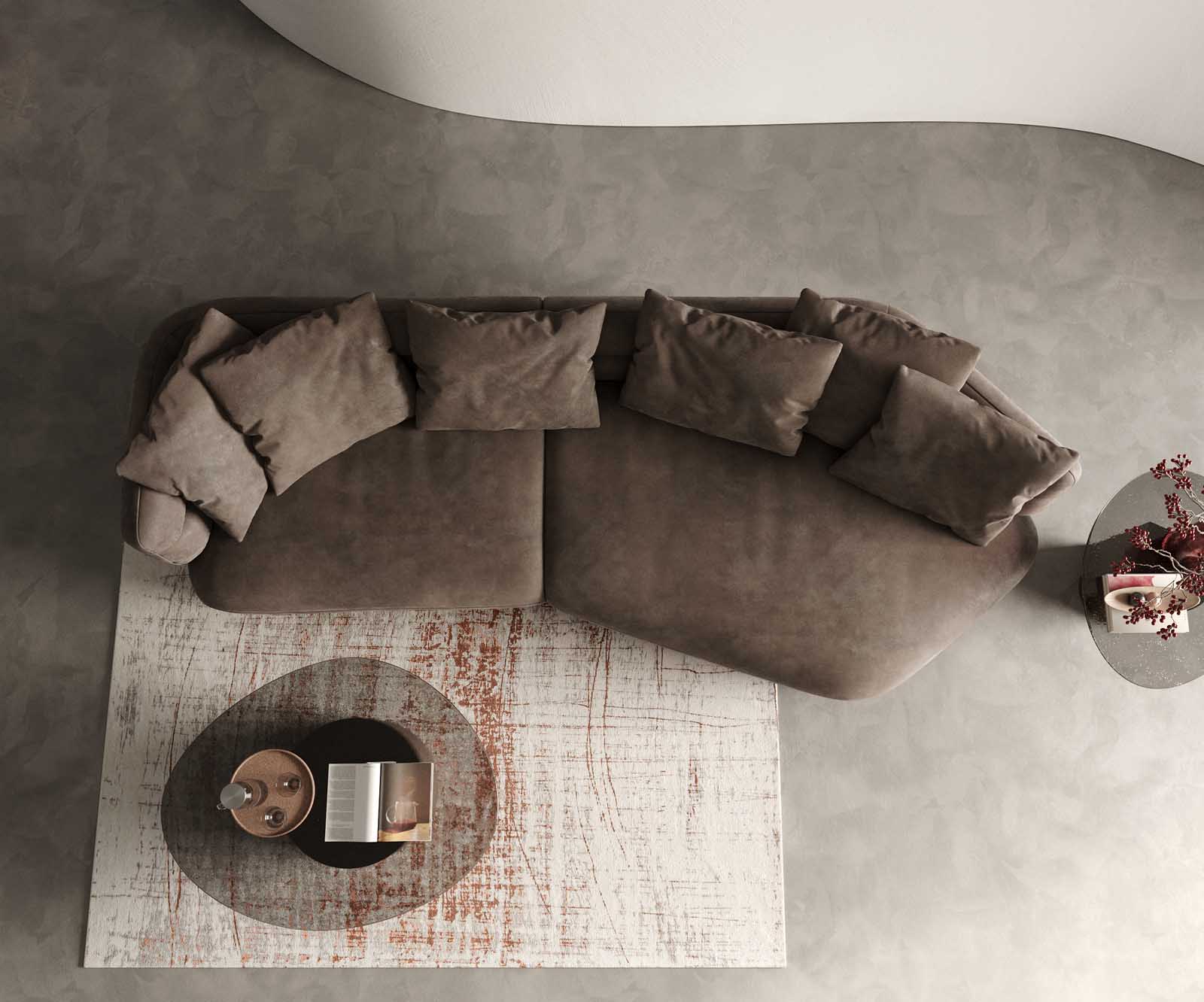 Sofa Roya 320x140 cm Mikrofaser Taupe Vintage 3 Sofa Roya 320x140 cm Mikrofaser Taupe Vintage 3