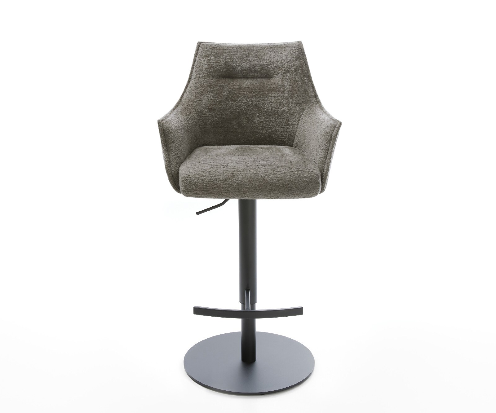 Barstuhl Alja-Flex Bouclé Soft Schlamm Drehfuß höhenverstellbar Metall Schwarz Taschenfederkern 2