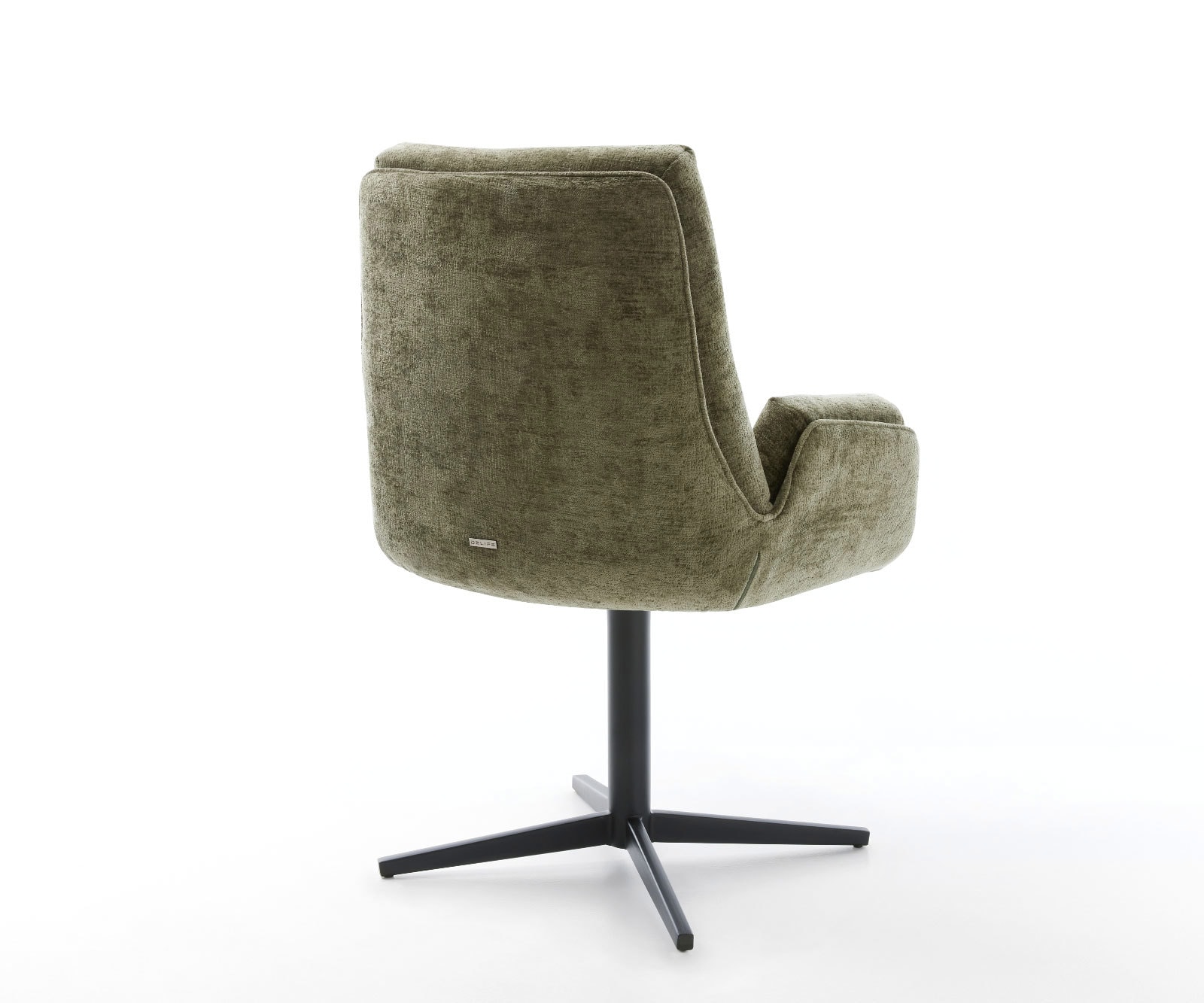 Drehstuhl Clea-Flex Chenille Olive Fußkreuz Schwarz 360° drehbar 4 Drehstuhl Clea-Flex Chenille Olive Fußkreuz Schwarz 360° drehbar 4