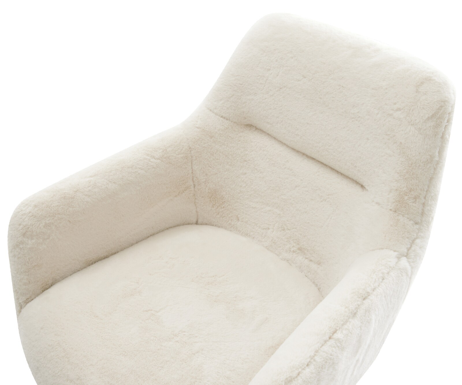 Cantilever Pejo-Flex peluche crème-blanc pied cantilever plat aspect titane resorts ensachés 4