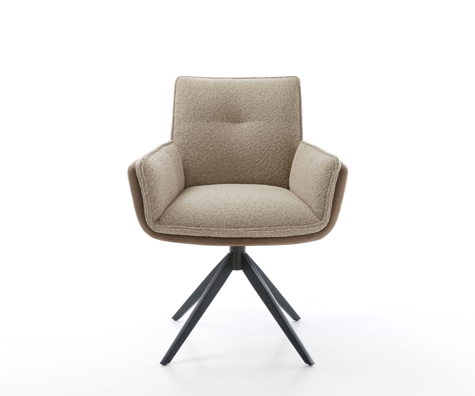 Drehstuhl Nela-Flex Materialmix Schlamm Kreuzgestell breit Schwarz 360° drehbar Wippfunktion 1 Drehstuhl Nela-Flex Materialmix Schlamm Kreuzgestell breit Schwarz 360° drehbar Wippfunktion 1