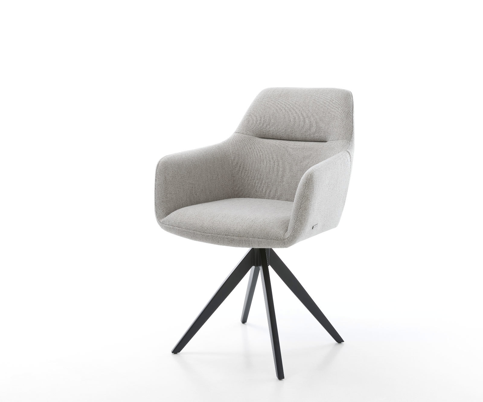 Esszimmerstuhl Pejo-Flex Stripes Hellgrau Kreuzgestell kantig Schwarz Taschenfederkern Esszimmerstuhl Pejo-Flex Stripes Hellgrau Kreuzgestell kantig Schwarz Taschenfederkern