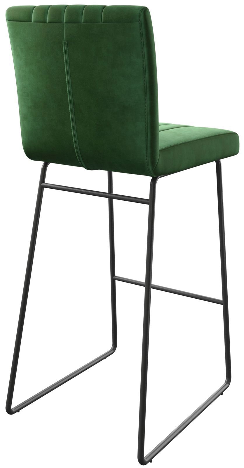 Barstuhl Luiga-Flex Samt Grün Kufengestell Metall 4 Barstuhl Luiga-Flex Samt Grün Kufengestell Metall 4