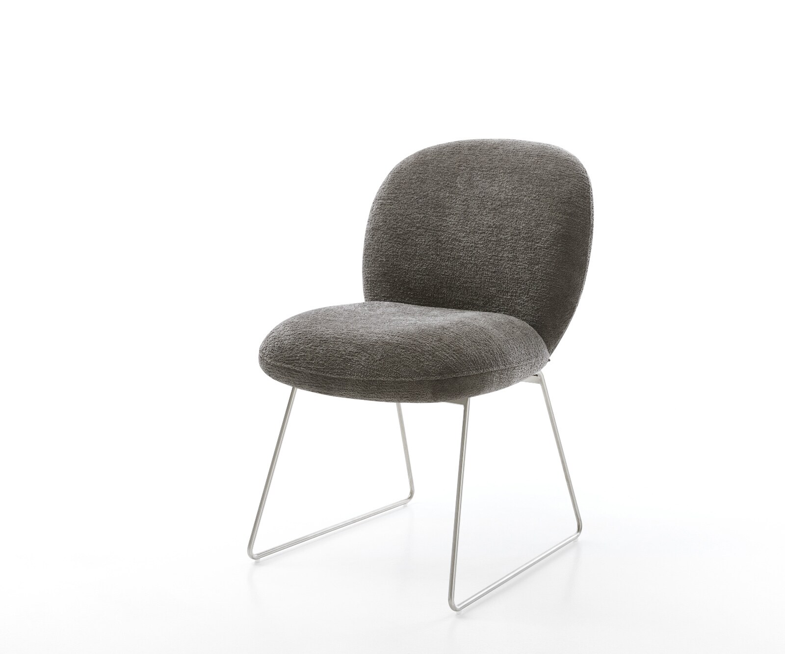 Drehstuhl Nube-Flex Strukturstoff Soft Grau Kreuzgestell breit Schwarz 360° drehbar Wippfunktion Taschenfederkern 1