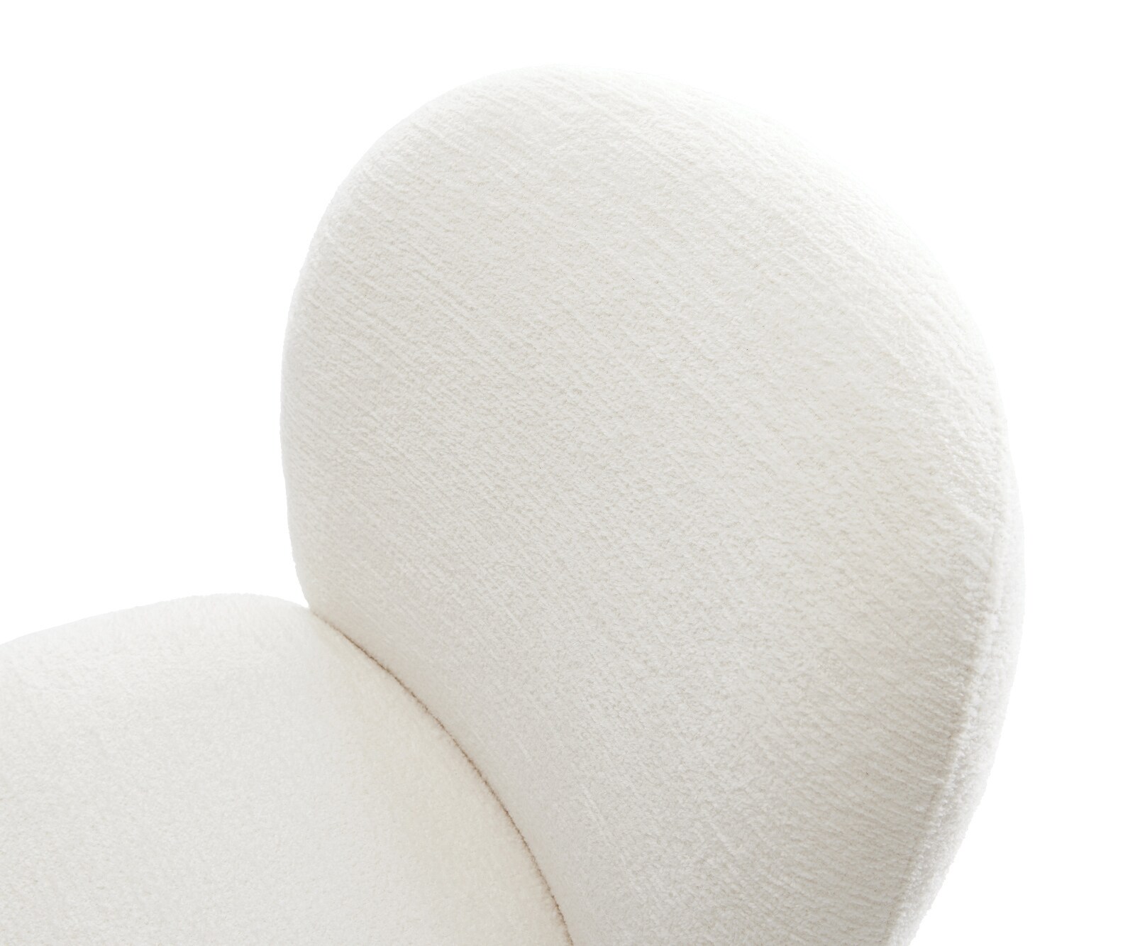 Drehstuhl Nube-Flex Bouclé Soft Beige Fußkreuz Effektfinish Titan 360° drehbar Wippfunktion Taschenfederkern 3