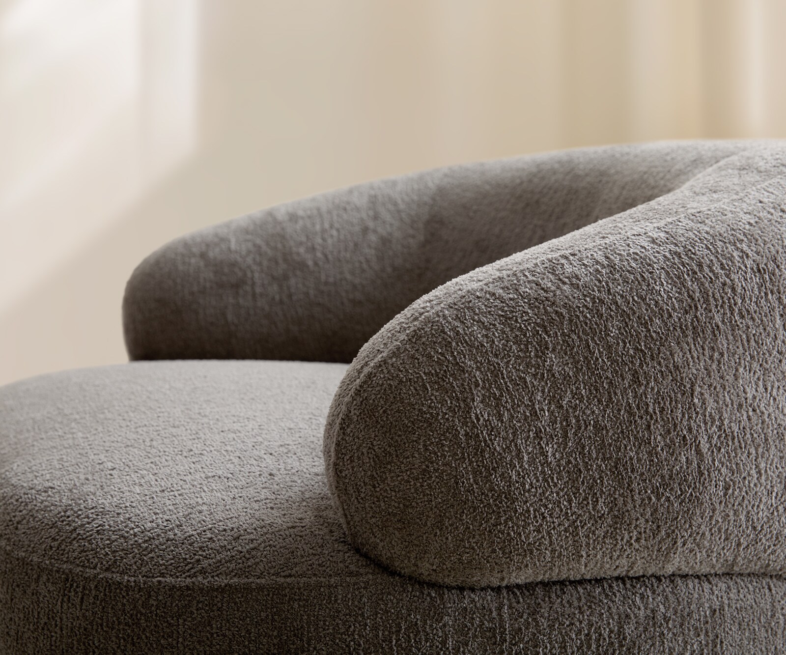 Loungesessel Nova 88x88 cm Bouclé Soft Schlamm 5