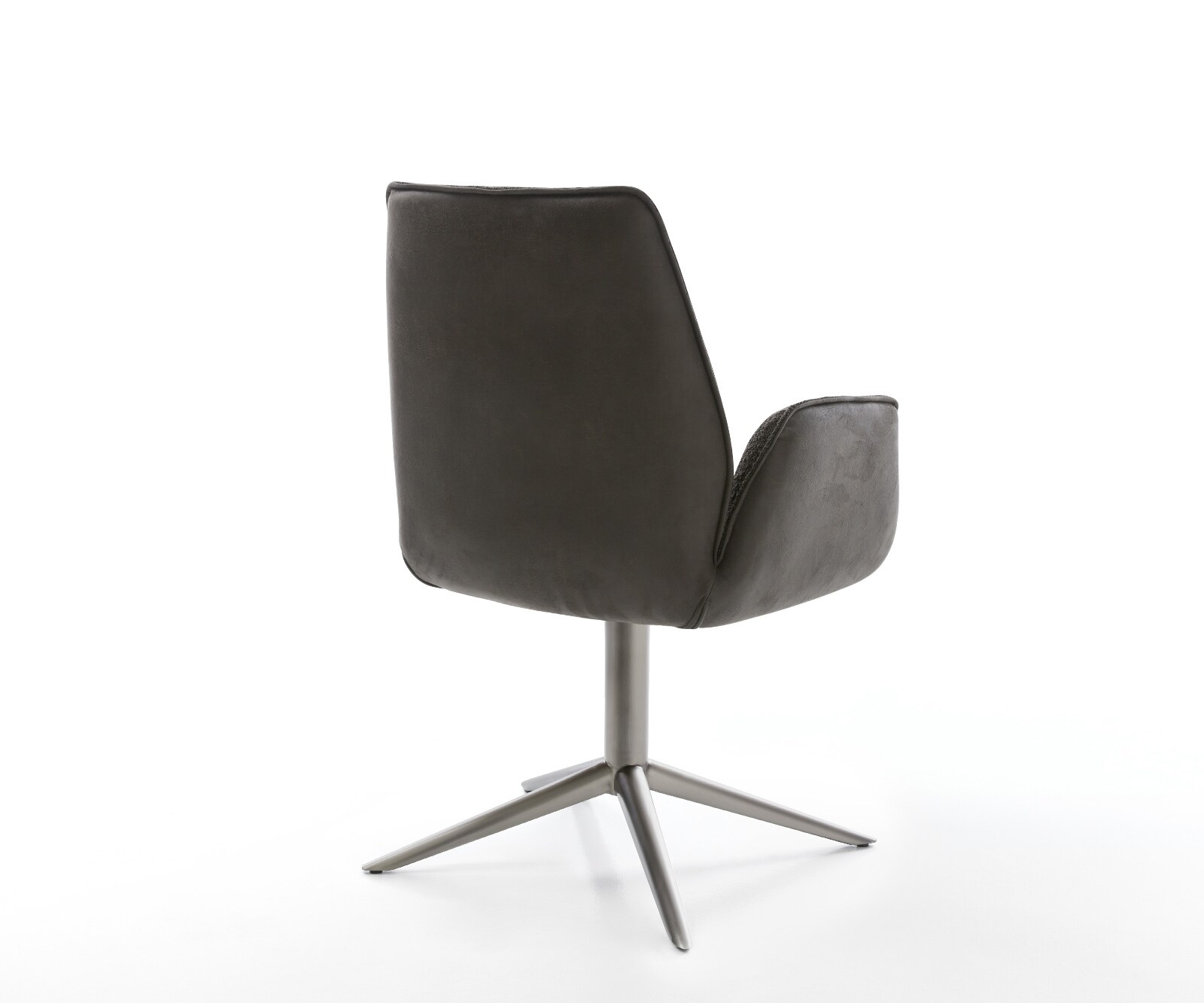 Chaise-pivotante Zoa-Flex tissu mixte noir pied de chaise 4 branches grafiete pivotement sur 360° fonction bascule ressorts ensachés 4