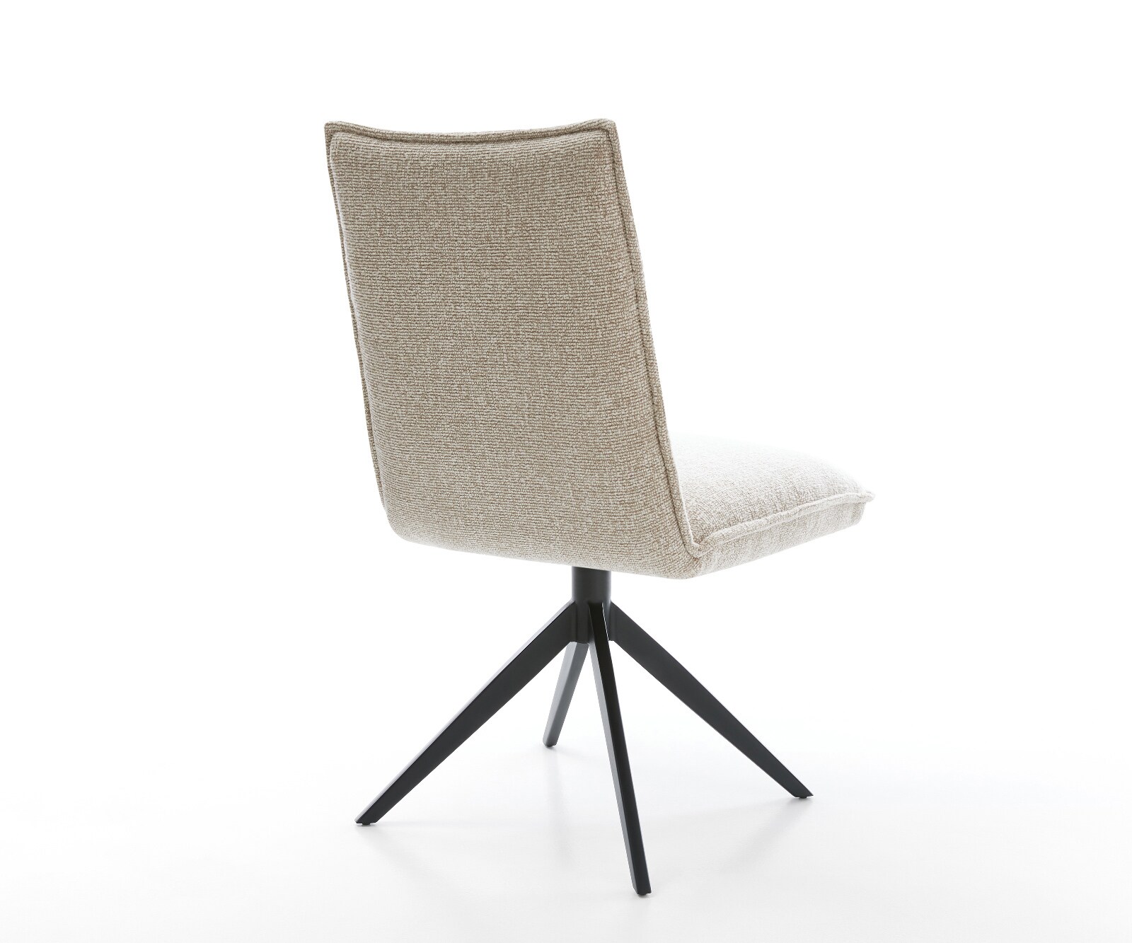 Chaise-pivotante Lelio-Flex tissu tissé doux beige pied croisé large noir pivotement sur 360° fonction bascule resorts ensachés 5