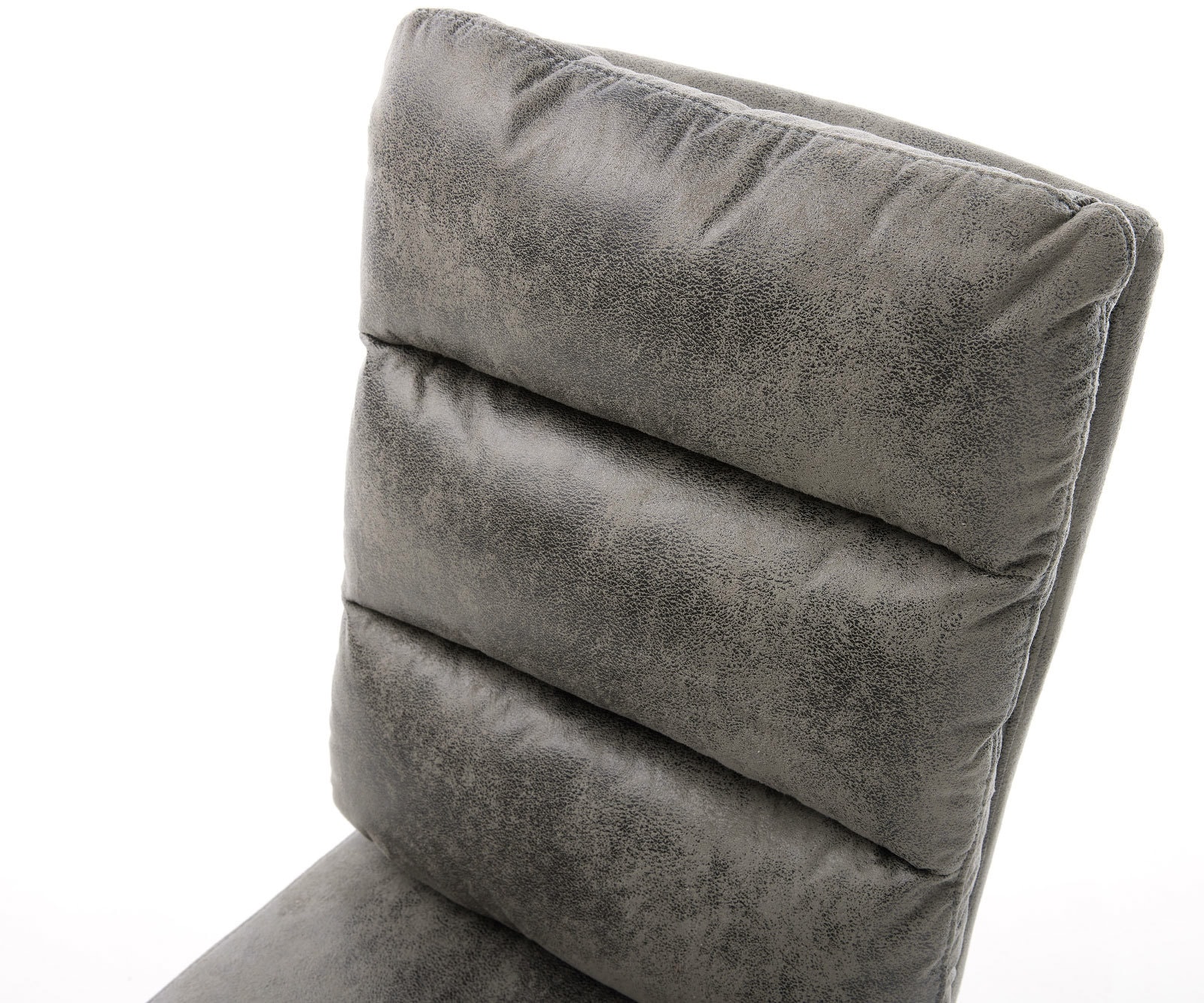 Cantilever Pela-Flex microvelours gris antique pied cantilever rond noir ressorts ensachés 4