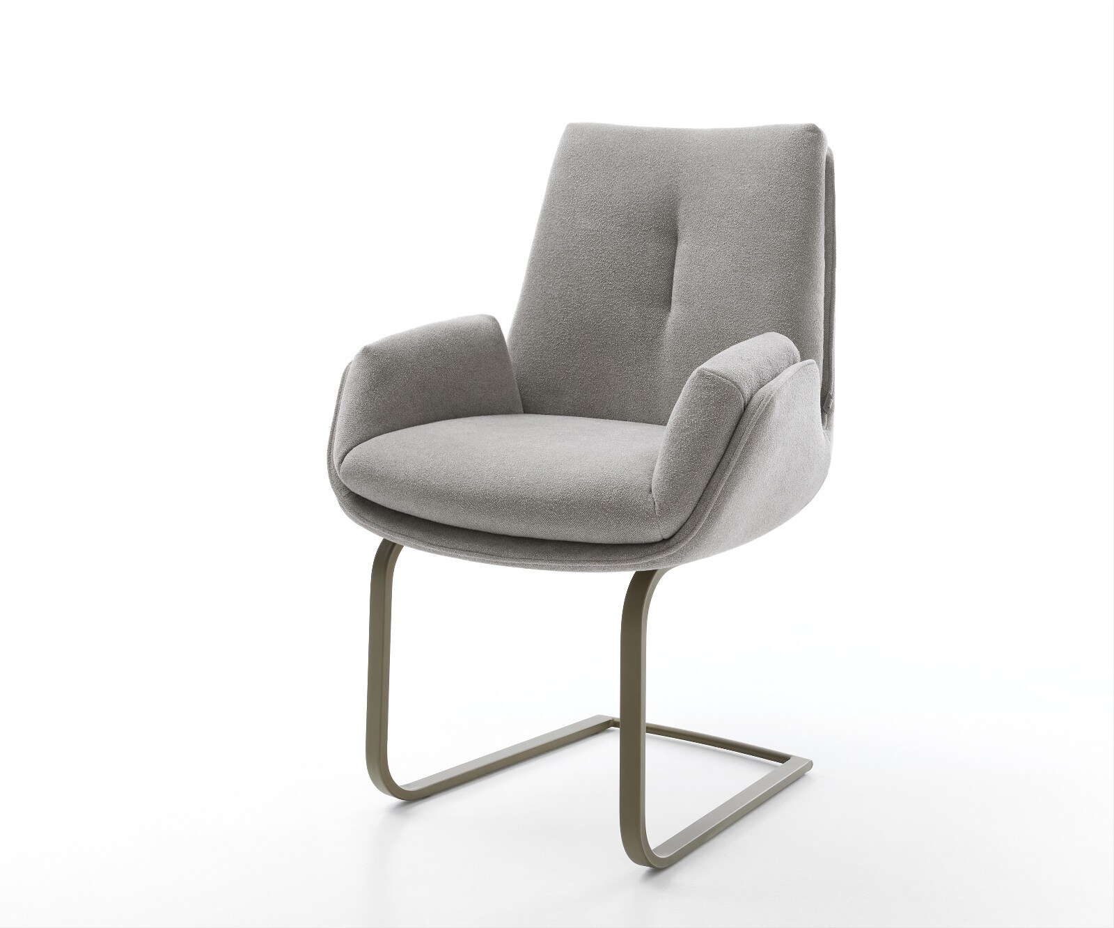 Freischwinger Clea-Flex Strukturstoff Soft Grau Freischwinger flach Effektfinish Titan