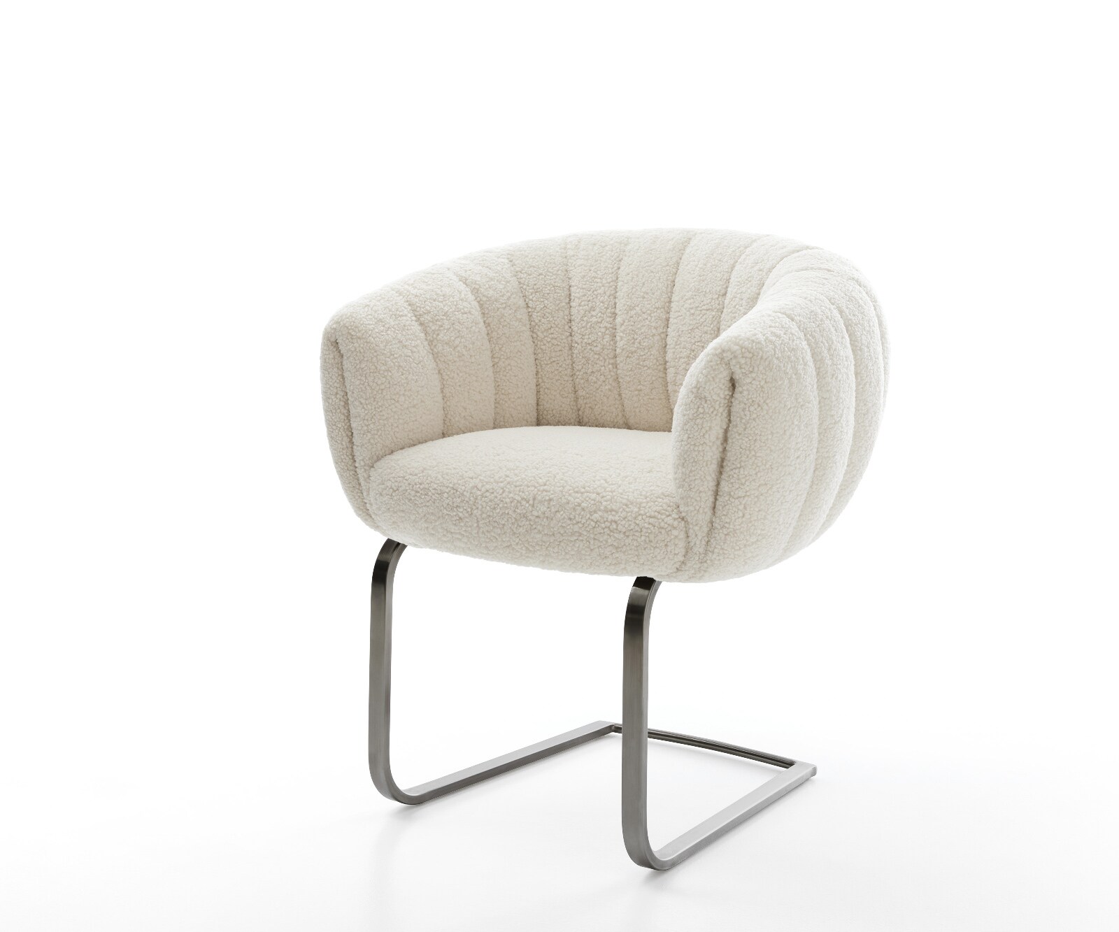 Freischwinger Jada-Flex Teddystoff Beige Freischwinger flach Graphit Taschenfederkern 1