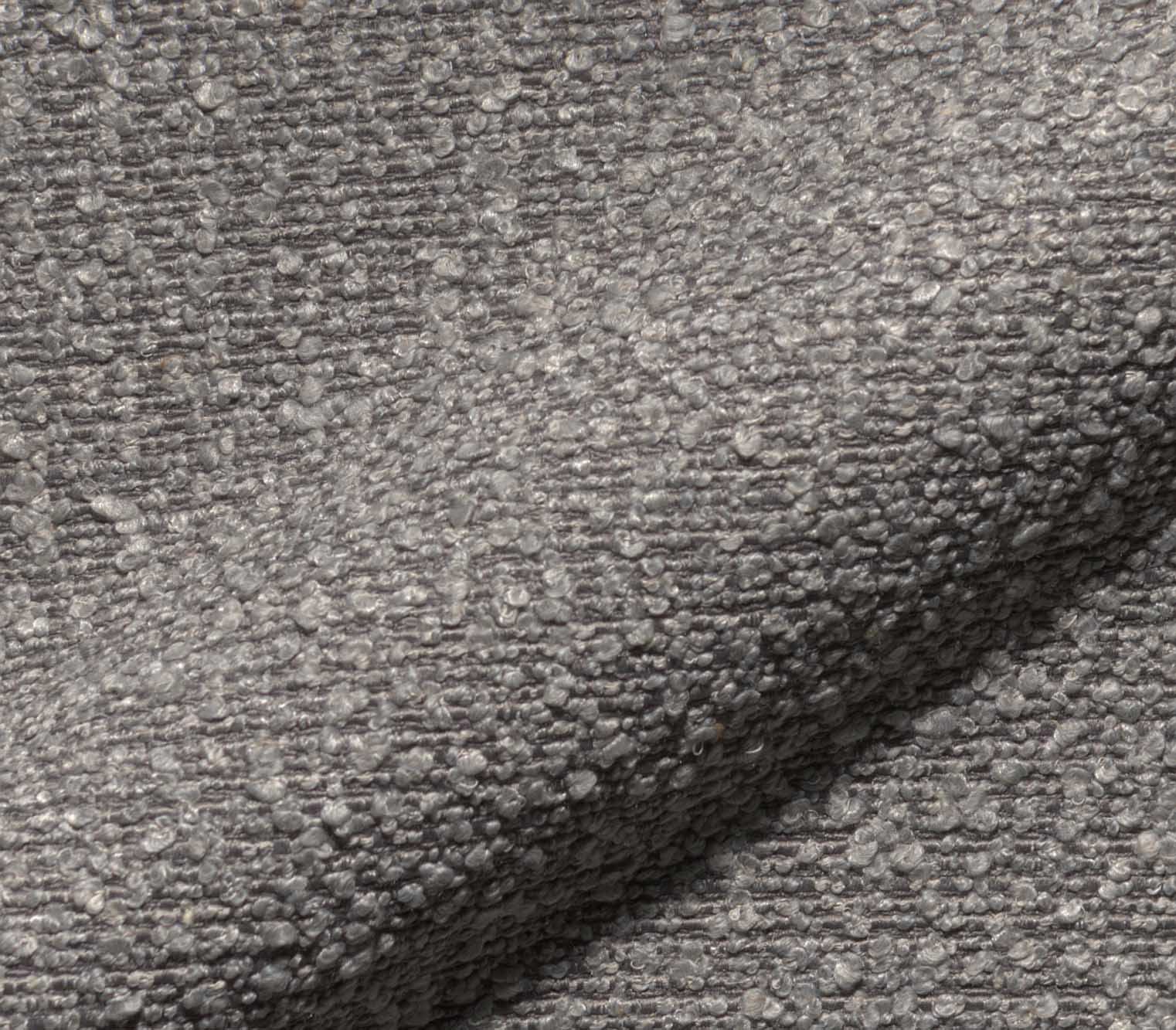 Cantilever Vinka-Flex avec accoudoirs bouclé gris argenté pied cantilever plat aspect titane ressorts ensachés 2