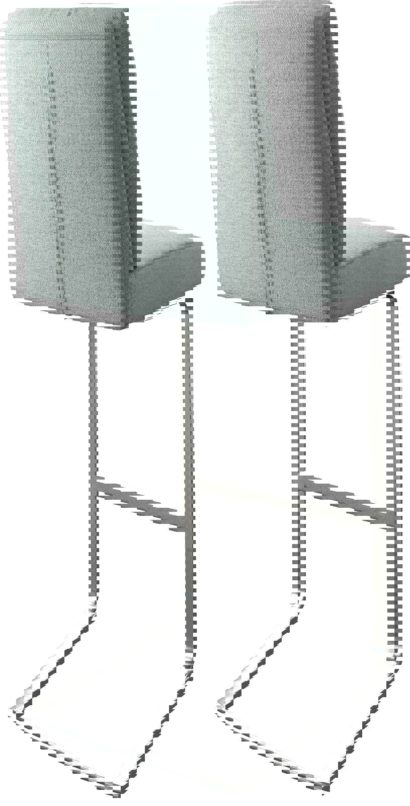 Chaise-de-bar Pela-Flex rayures menthe chaise cantilever acier plat inoxydable 5
