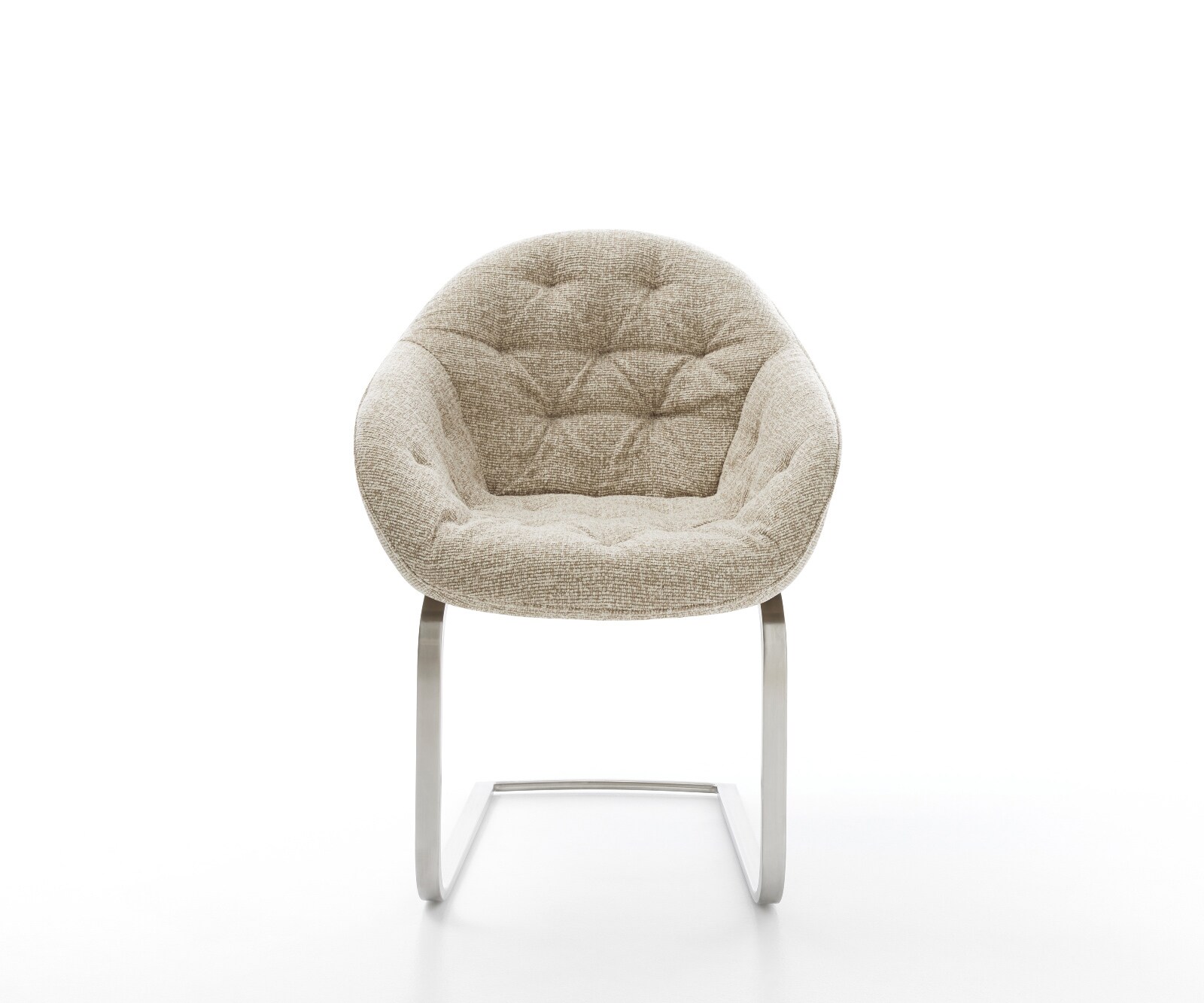 Freischwinger Gaio-Flex Webstoff Soft Beige Freischwinger flach Edelstahl 1