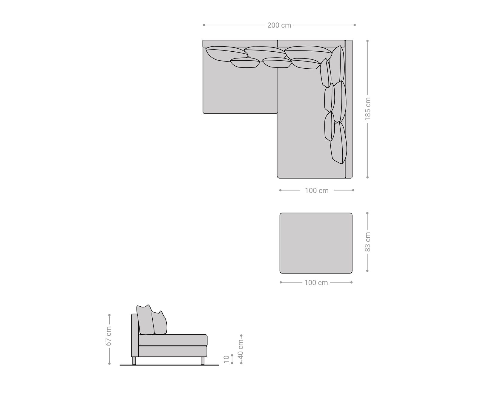 Ecksofa Clovis Hellgrau Strukturstoff Hocker Ottomane Rechts Modulsofa 5 Ecksofa Clovis Hellgrau Strukturstoff Hocker Ottomane Rechts Modulsofa 5