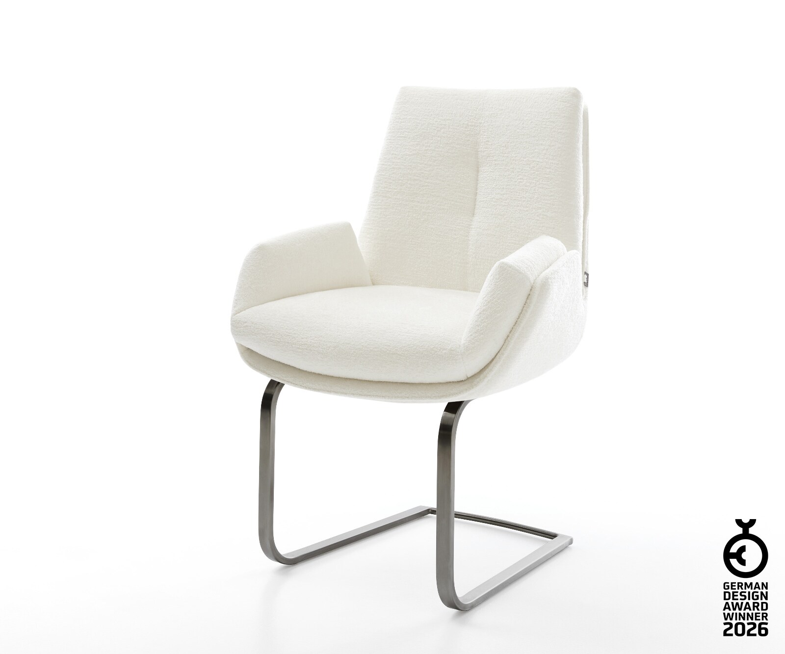 Freischwinger Clea-Flex Bouclé Soft Beige Freischwinger flach Graphit