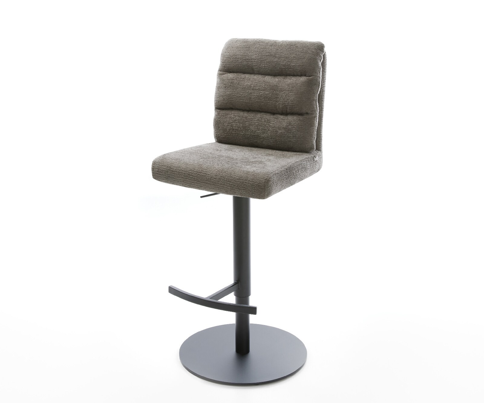 Barstuhl Pela-Flex Bouclé Soft Schlamm Drehfuß höhenverstellbar Metall Schwarz 1