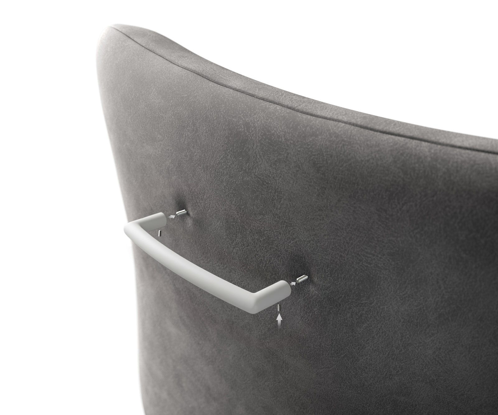 Poignée-de-chaise Flex-Rund métal blanc 2