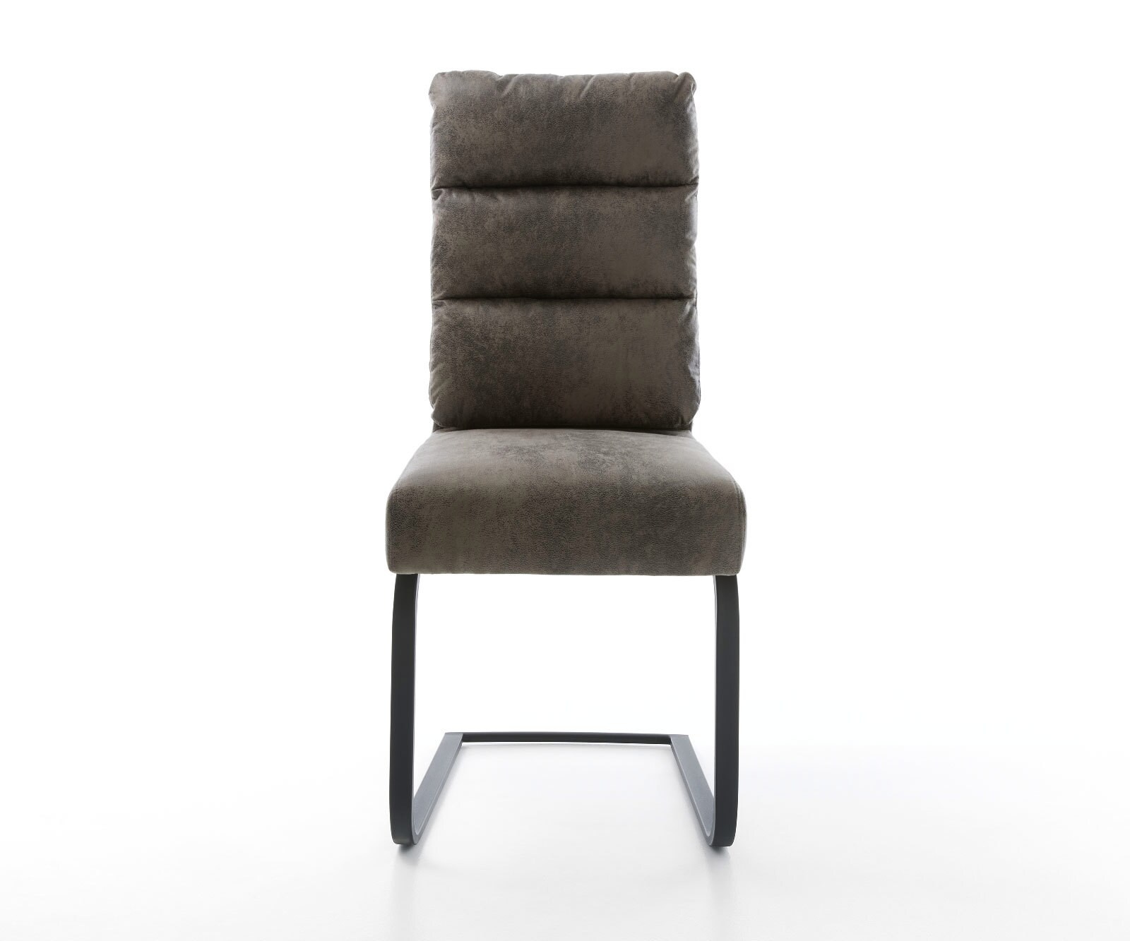 Cantilever Pela-Flex microvelours gris antique pied cantilever plat noir ressorts ensachés 1