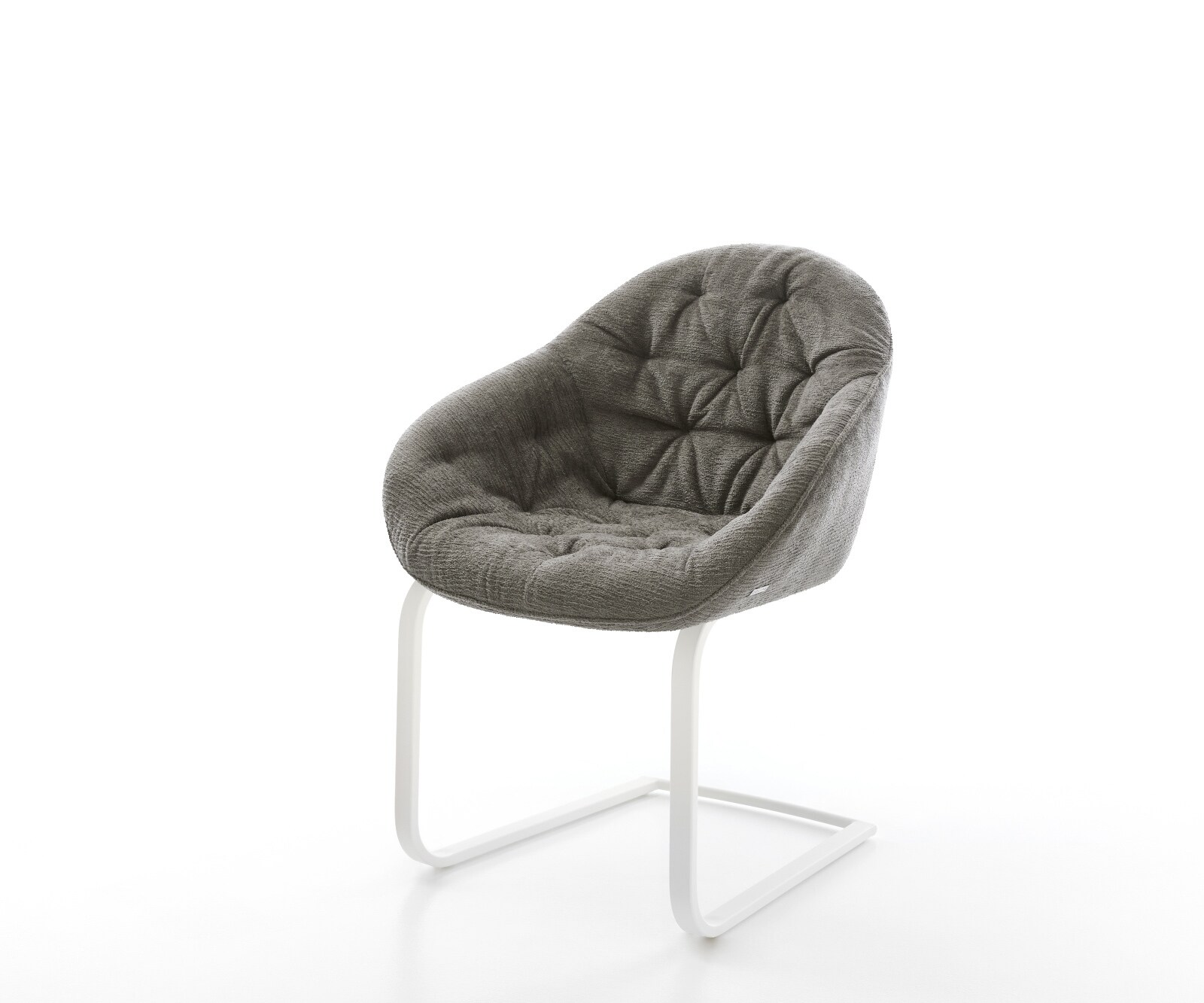 Freischwinger Gaio-Flex Bouclé Soft Schlamm Freischwinger flach Weiß 1