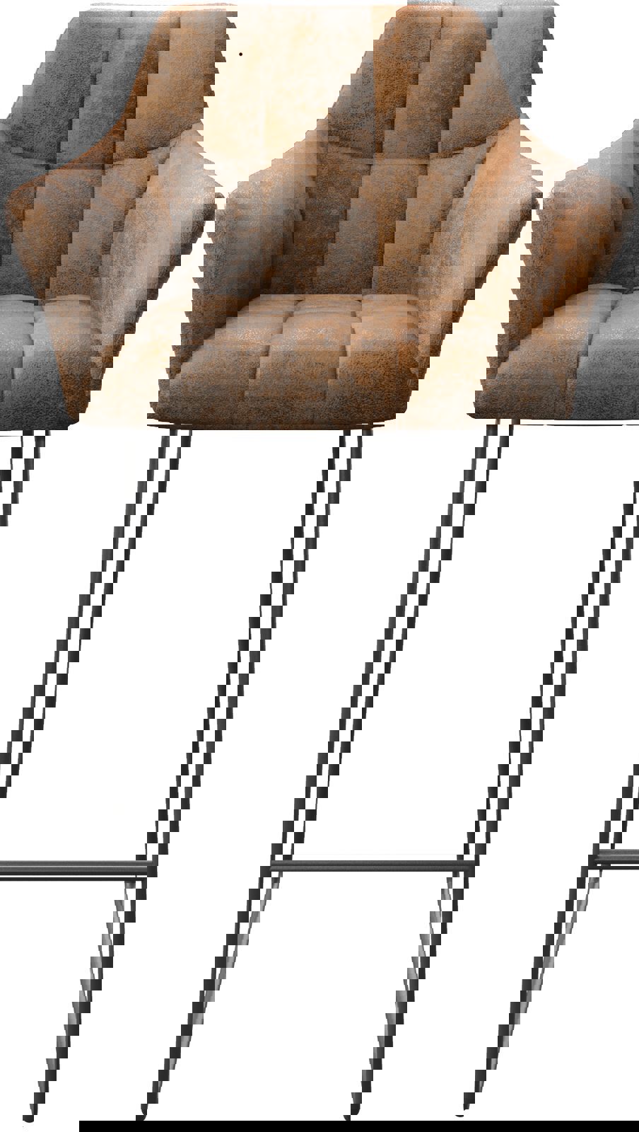 Barstuhl Yulo-Flex Vintage Braun Kufengestell Metall 3 Barstuhl Yulo-Flex Vintage Braun Kufengestell Metall 3